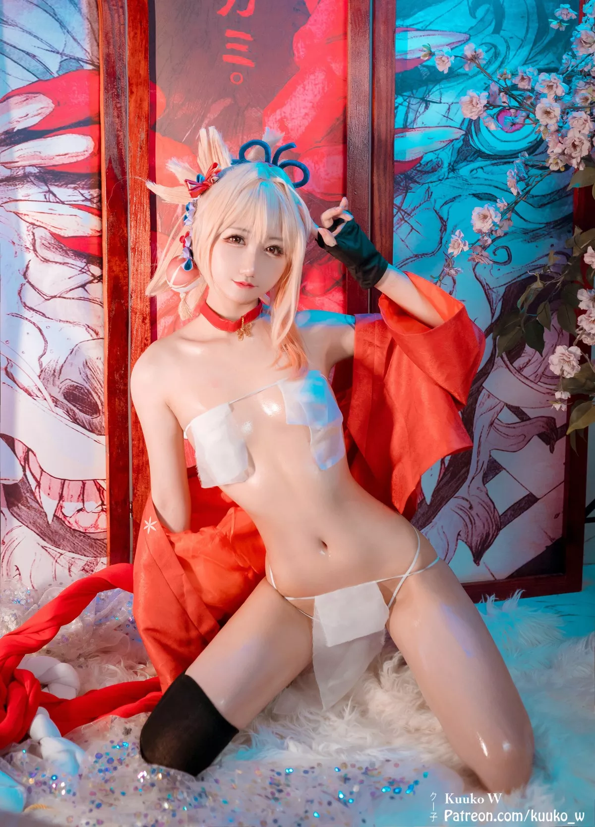 魅魔 私拍 美女 KuukoW Cosplay 子 Yoimiya Nohara Naga 长野原宵�m