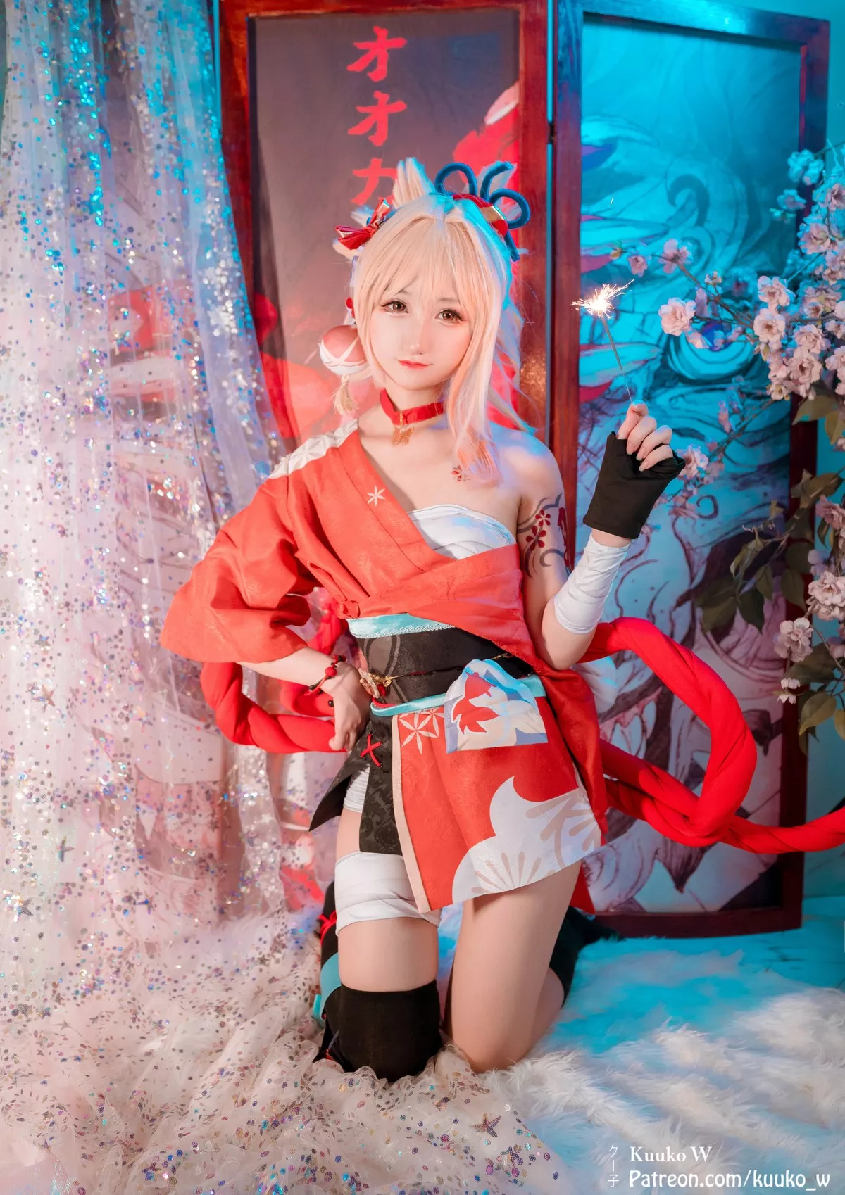 魅魔 私拍 美女 KuukoW Cosplay 子 Yoimiya Nohara Naga 长野原宵�m