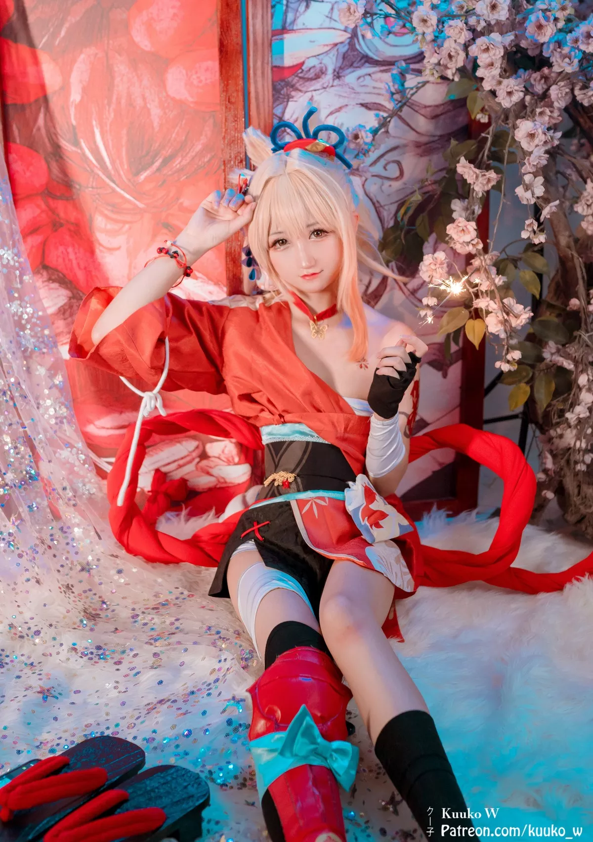 魅魔 私拍 美女 KuukoW Cosplay 子 Yoimiya Nohara Naga 长野原宵�m
