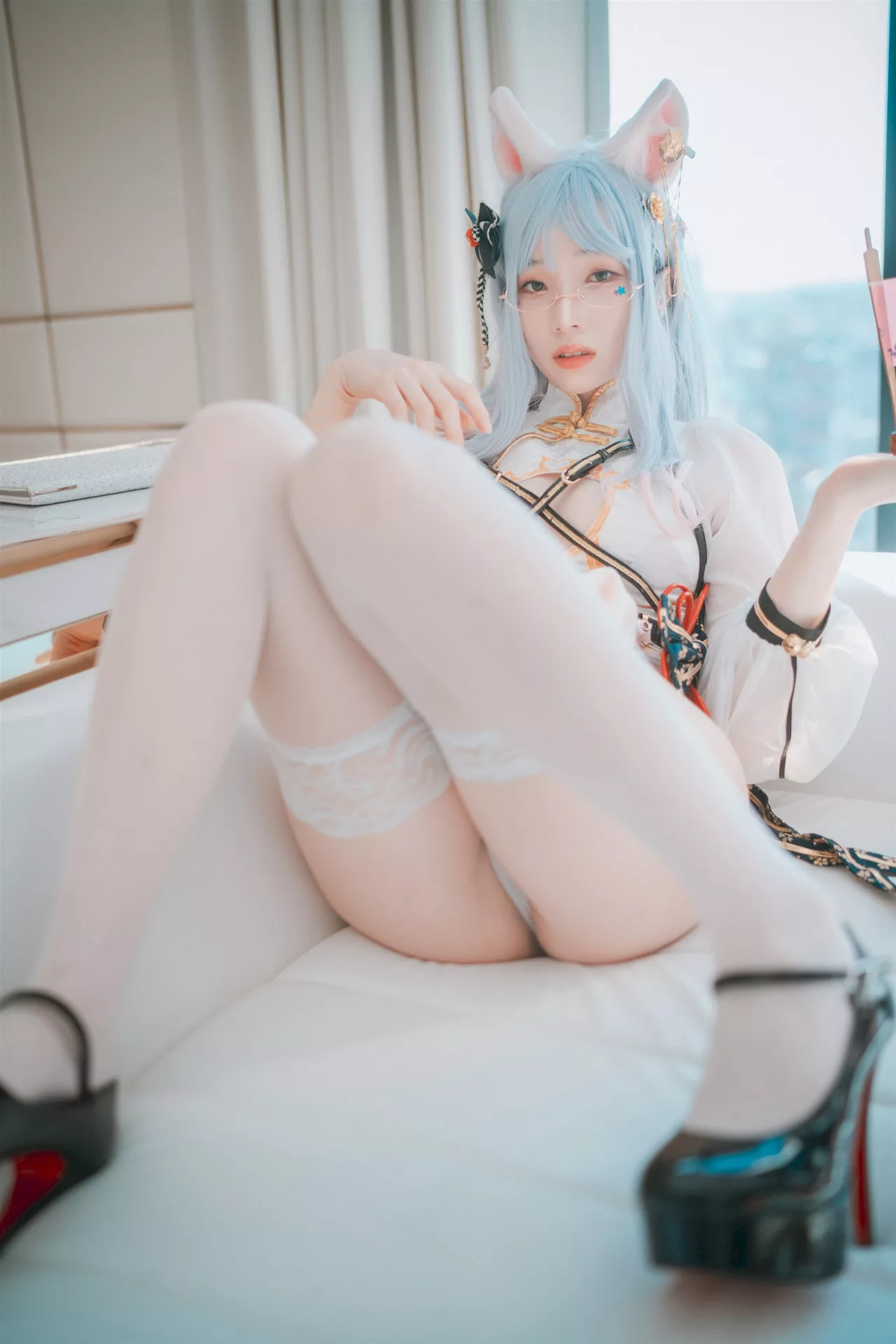 高丽 Qipao 全集修正 Porte Chat Le 摄影 un 大佳玩】 魅模 Bambi【DJAWA