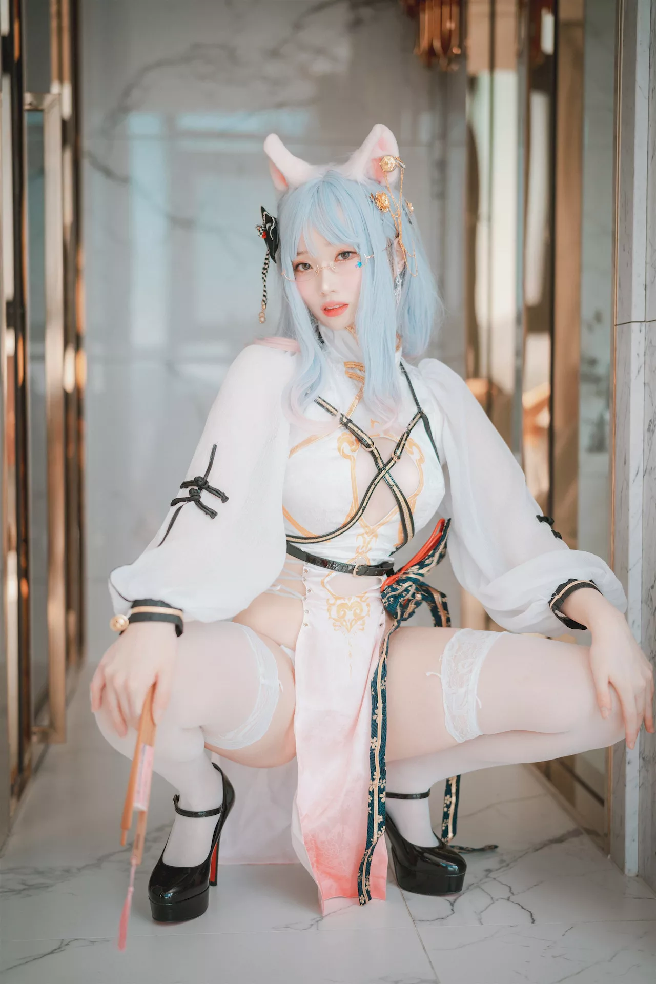 高丽 Qipao 全集修正 Porte Chat Le 摄影 un 大佳玩】 魅模 Bambi【DJAWA