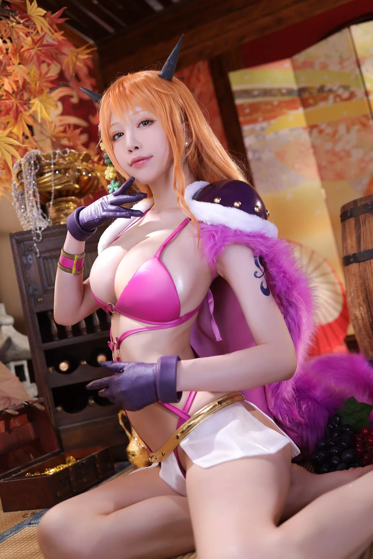 丽人 Cosplay aqua 娜美 私摄 水淼 海贼王 着迷