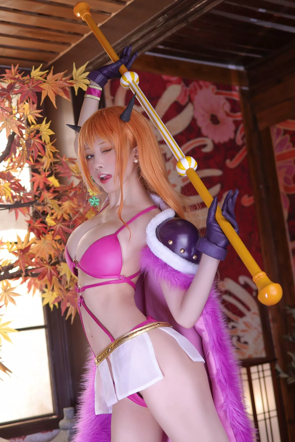 丽人 Cosplay aqua 娜美 私摄 水淼 海贼王 着迷