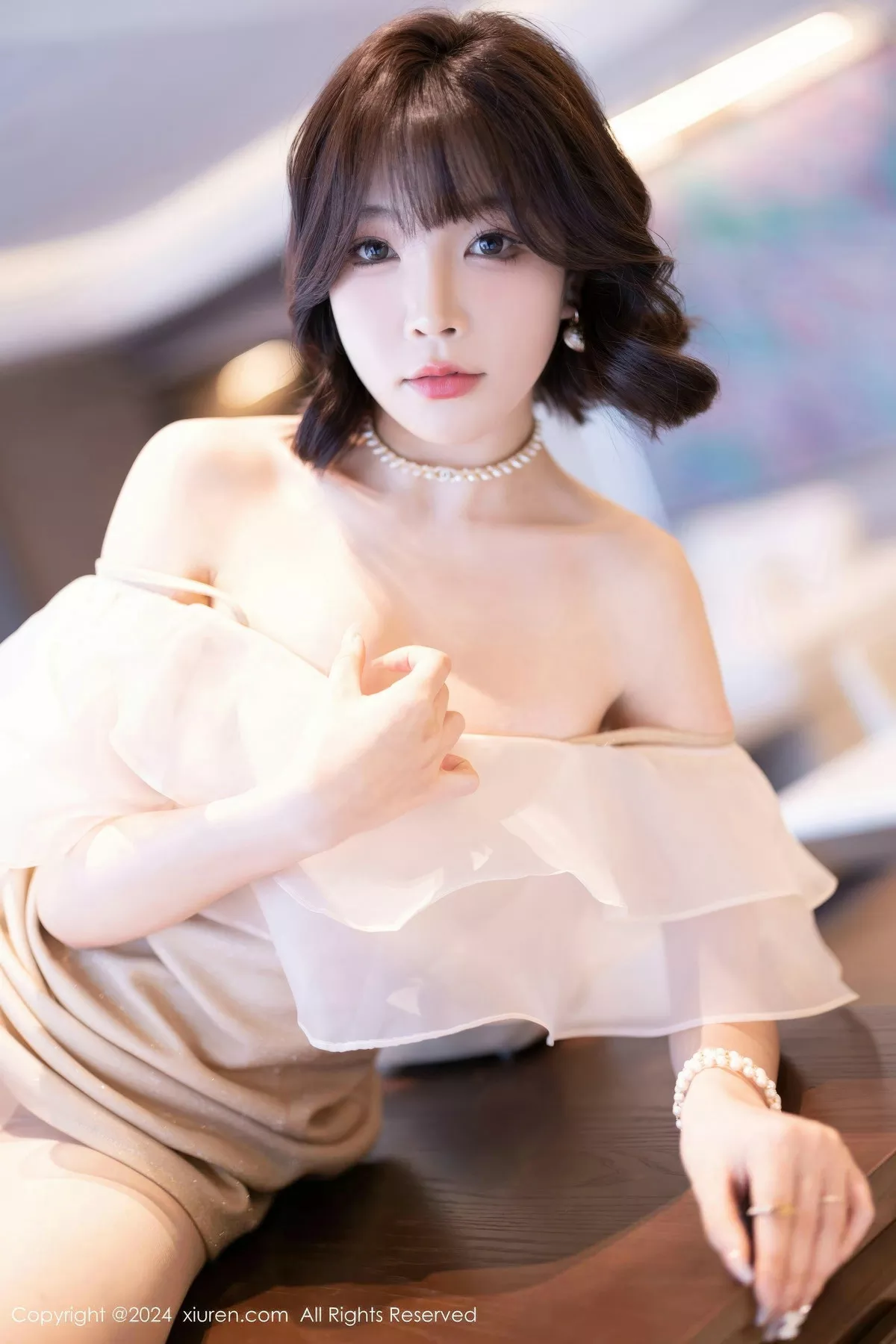 徐莉芝 风情 Vol.8917 美女 Booty 连衣短裙 黑色 迷人私房艺术图重设 浅色 性情内衣 【XIUREN秀人 网XiuRen】