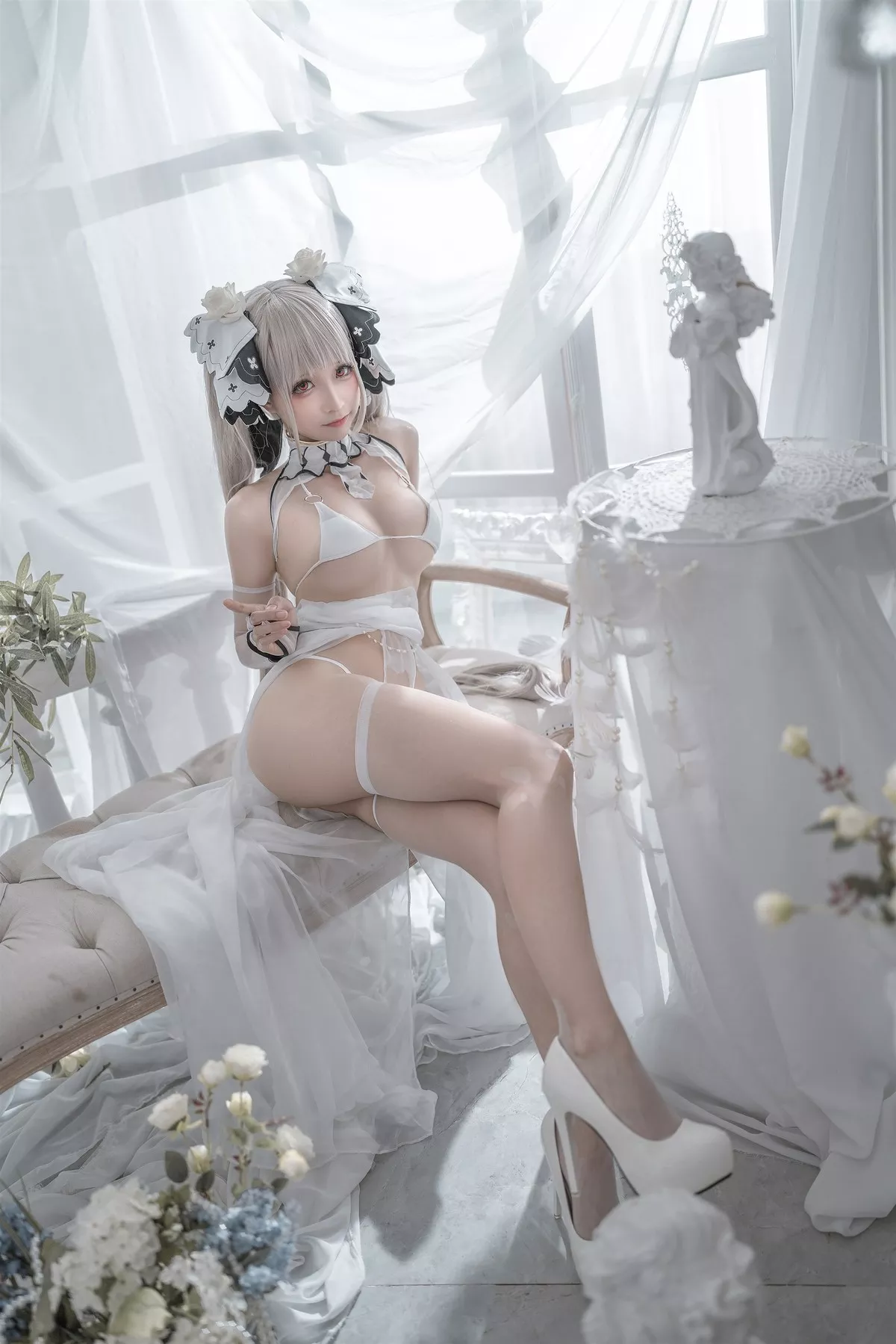 Cosplay 性感 女神 蠢沫沫 可畏婚纱 私拍