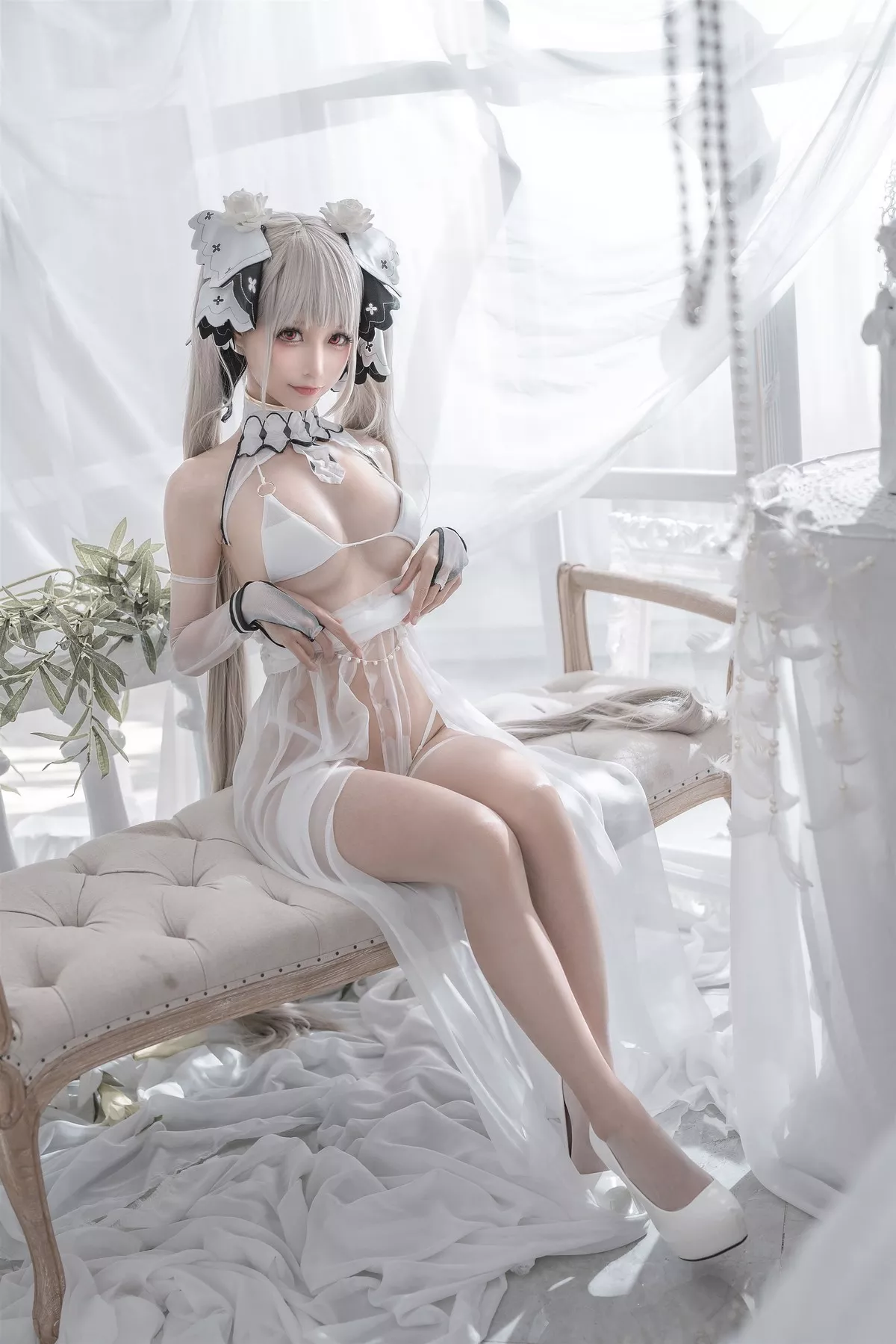 Cosplay 性感 女神 蠢沫沫 可畏婚纱 私拍