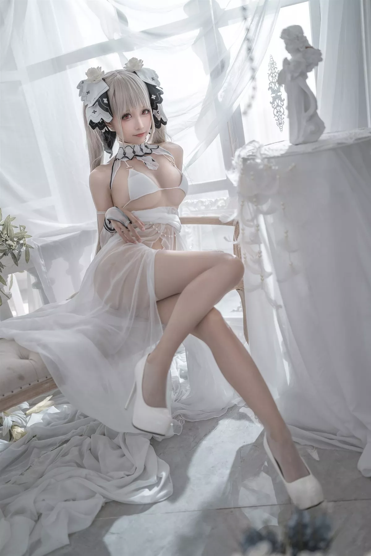 Cosplay 性感 女神 蠢沫沫 可畏婚纱 私拍