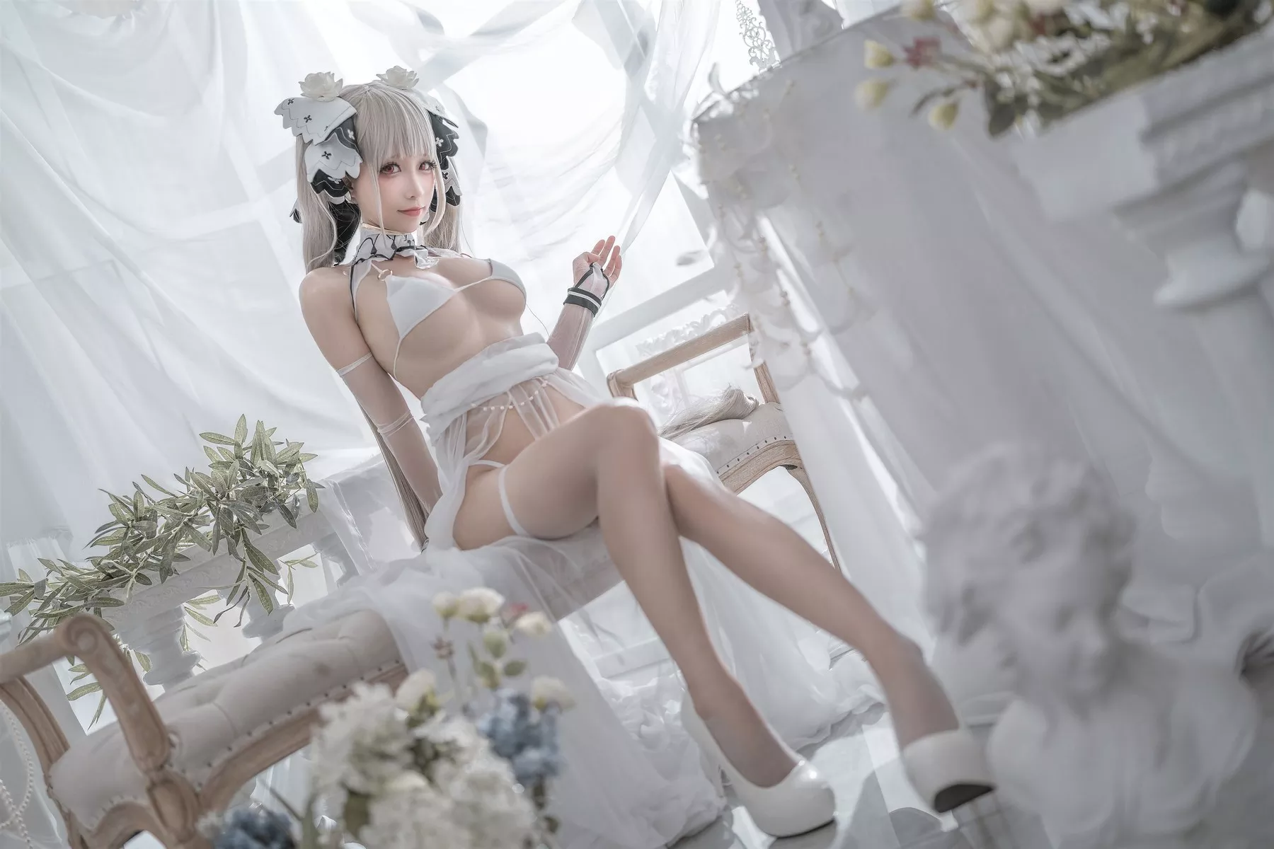 Cosplay 性感 女神 蠢沫沫 可畏婚纱 私拍