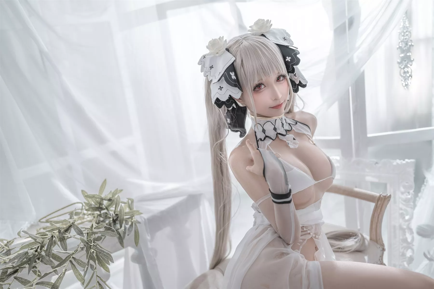 Cosplay 性感 女神 蠢沫沫 可畏婚纱 私拍