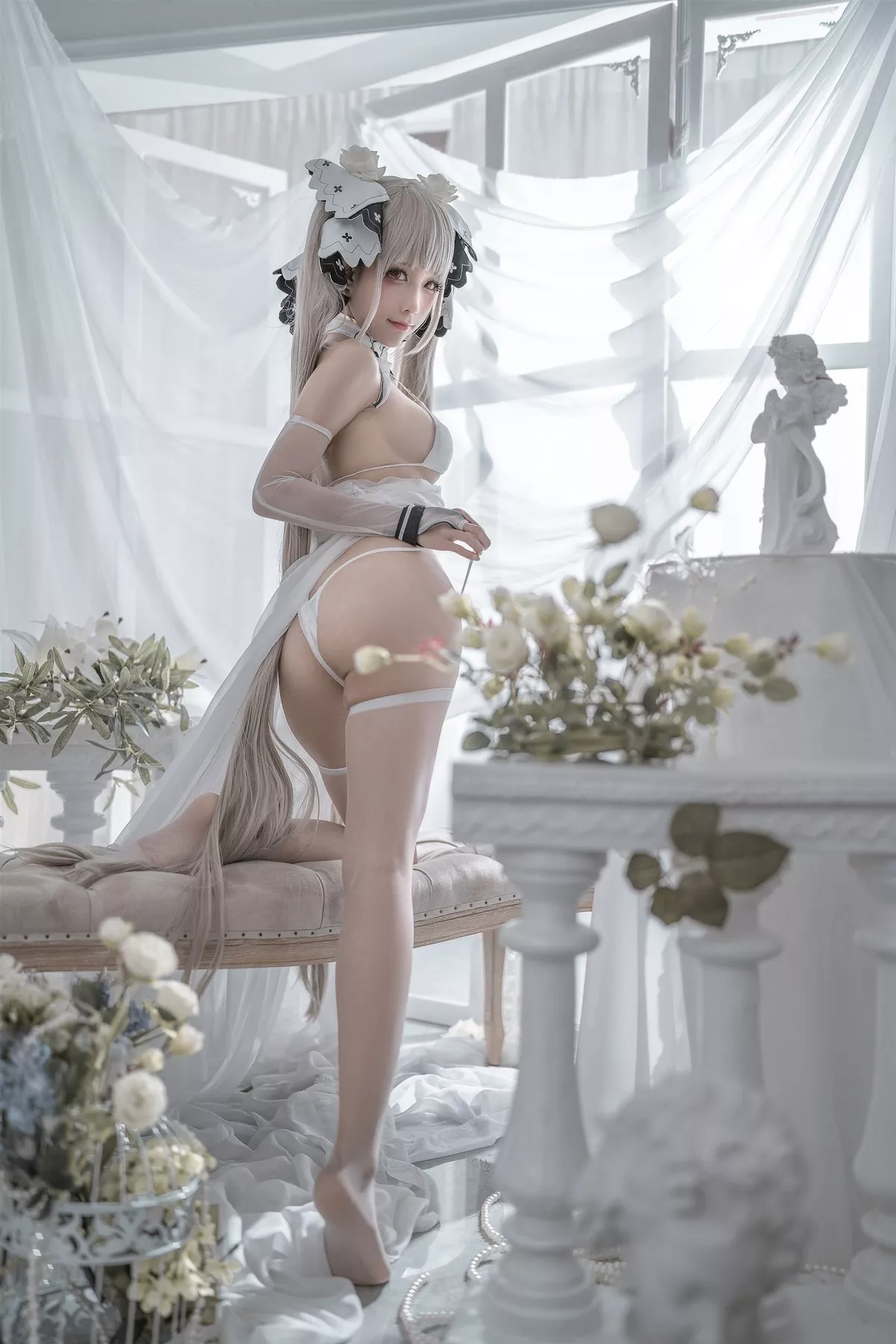 Cosplay 性感 女神 蠢沫沫 可畏婚纱 私拍
