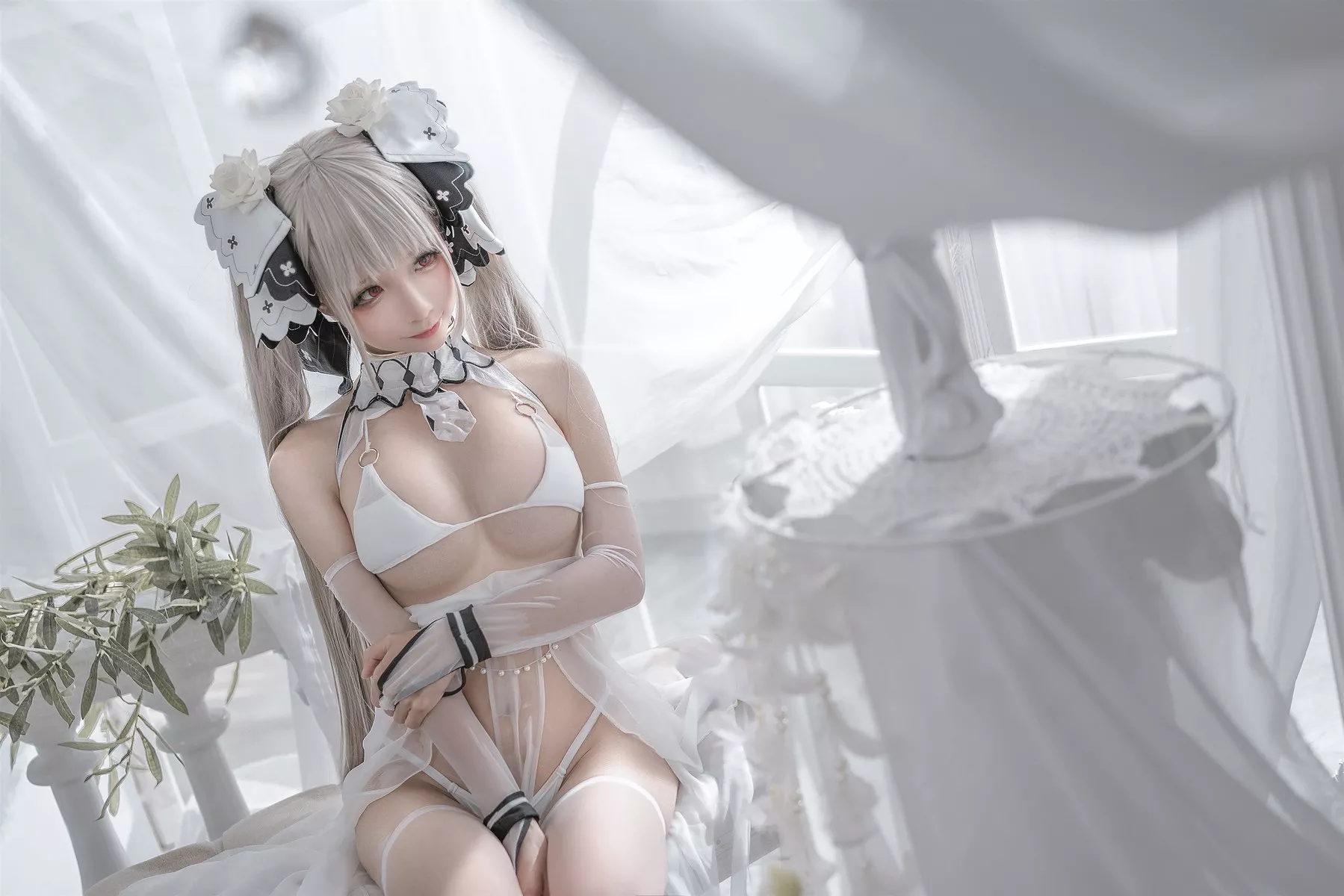 Cosplay 性感 女神 蠢沫沫 可畏婚纱 私拍