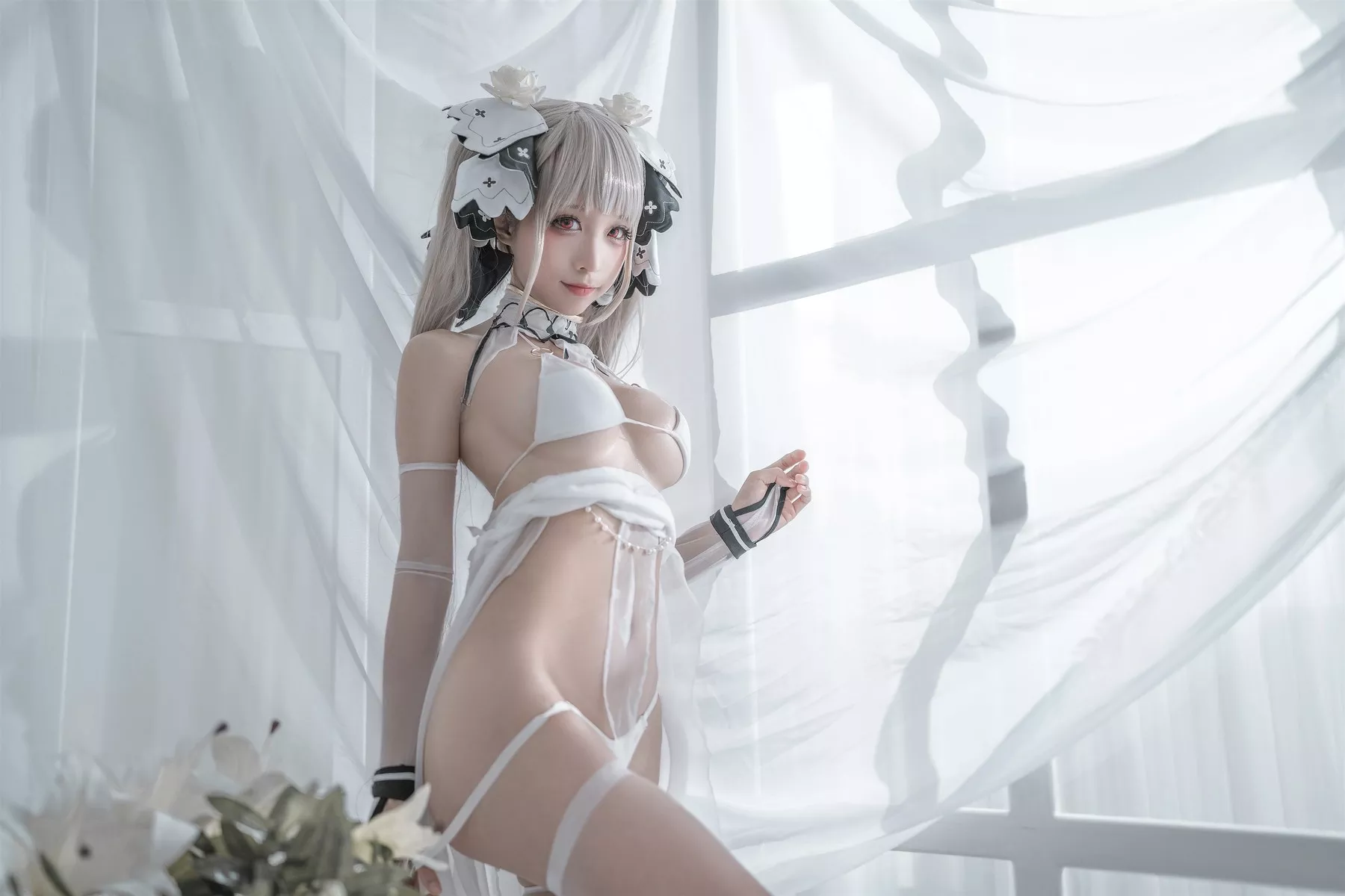 Cosplay 性感 女神 蠢沫沫 可畏婚纱 私拍