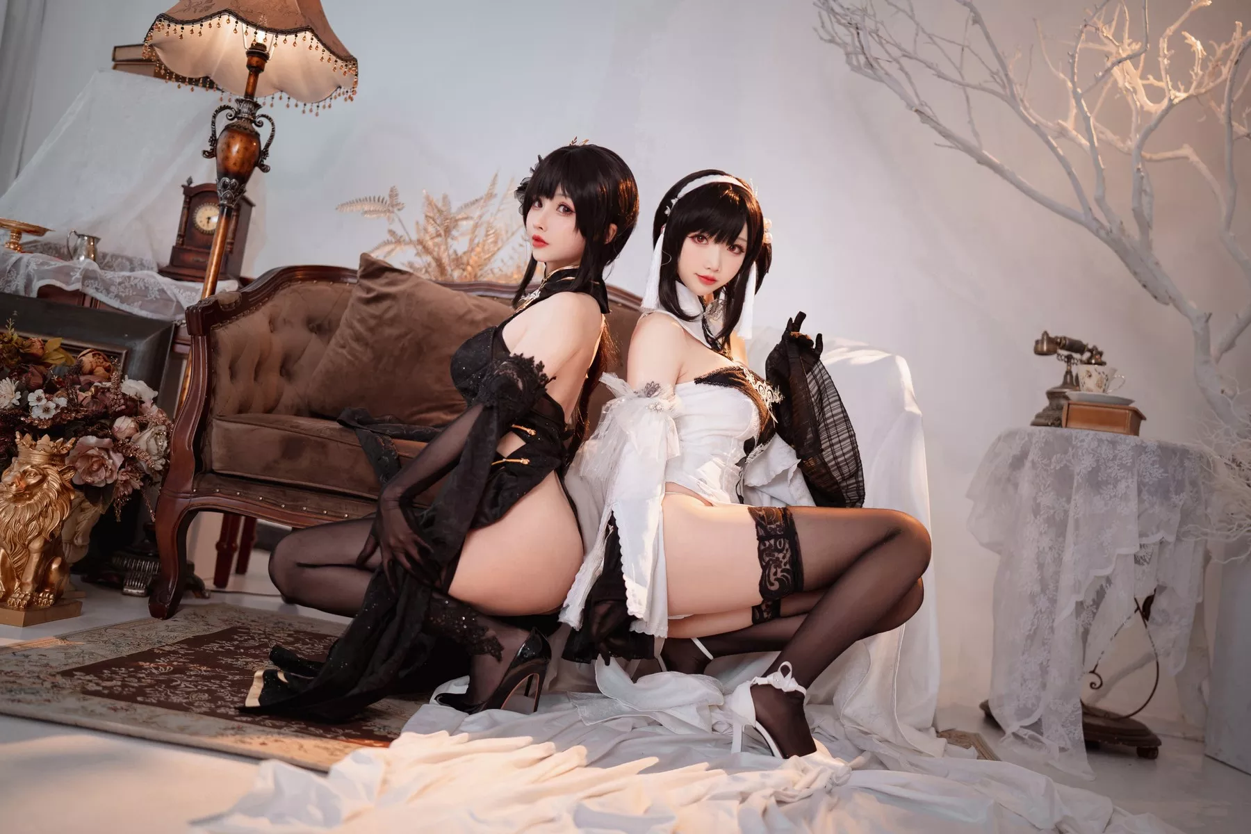 风骚 女神 密拍 双人 Cosplay 黑白镇海 Rioko 凉凉子