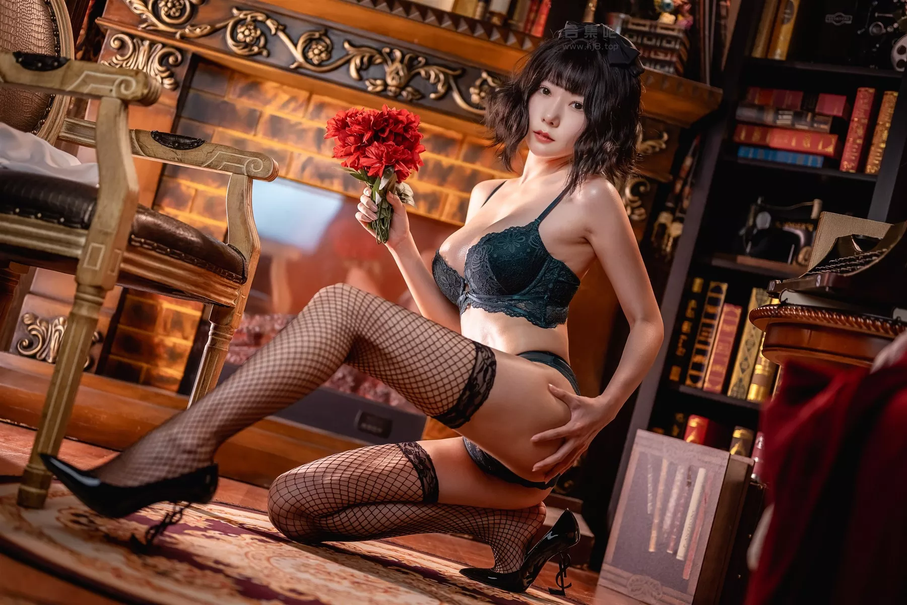 美女 露露 写真 衬衣套装 香草喵 Cosplay