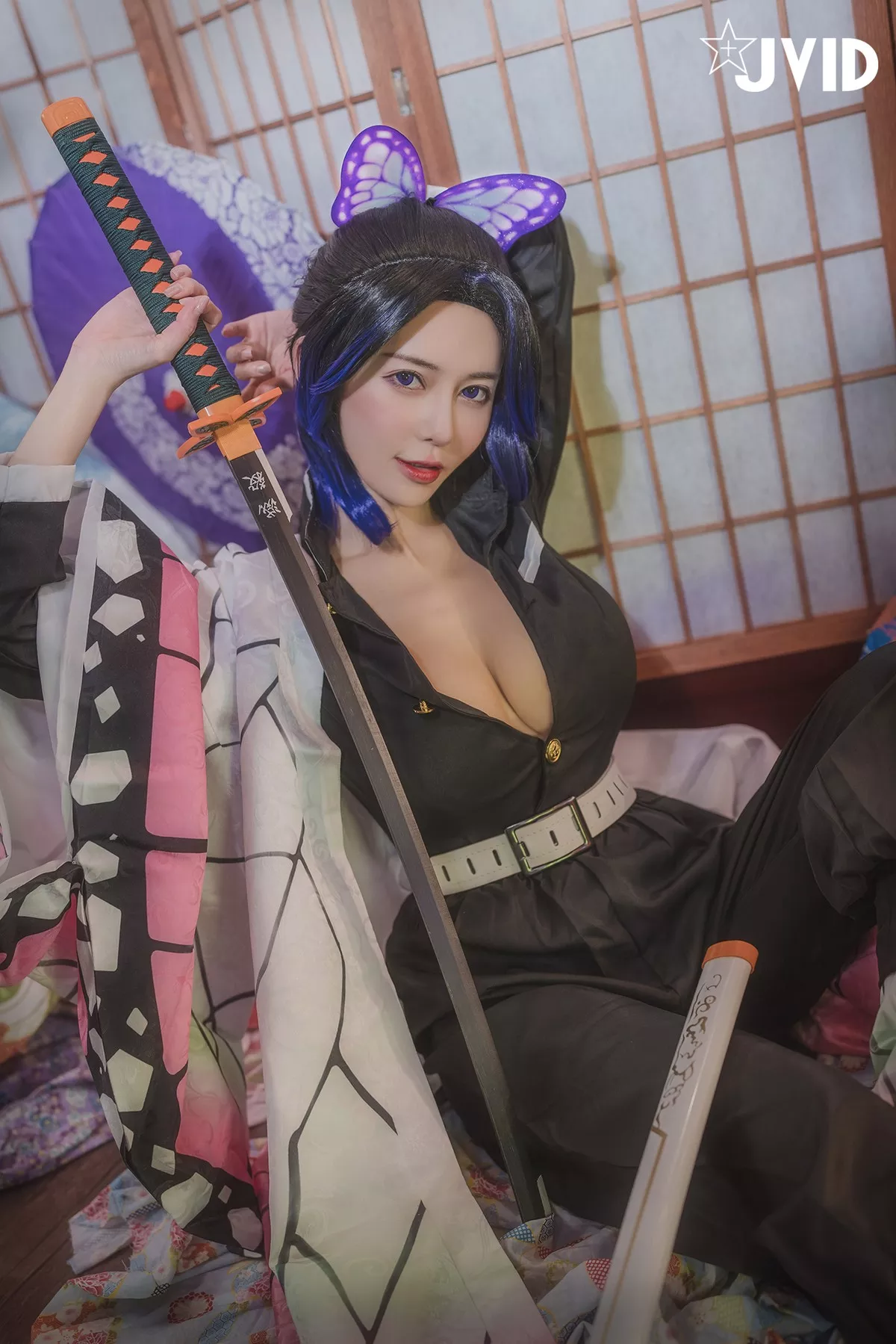 Nobu Shi 胡蝶しのぶ Cosplay 私房 女神 Vicky Kocho cc061 妩媚