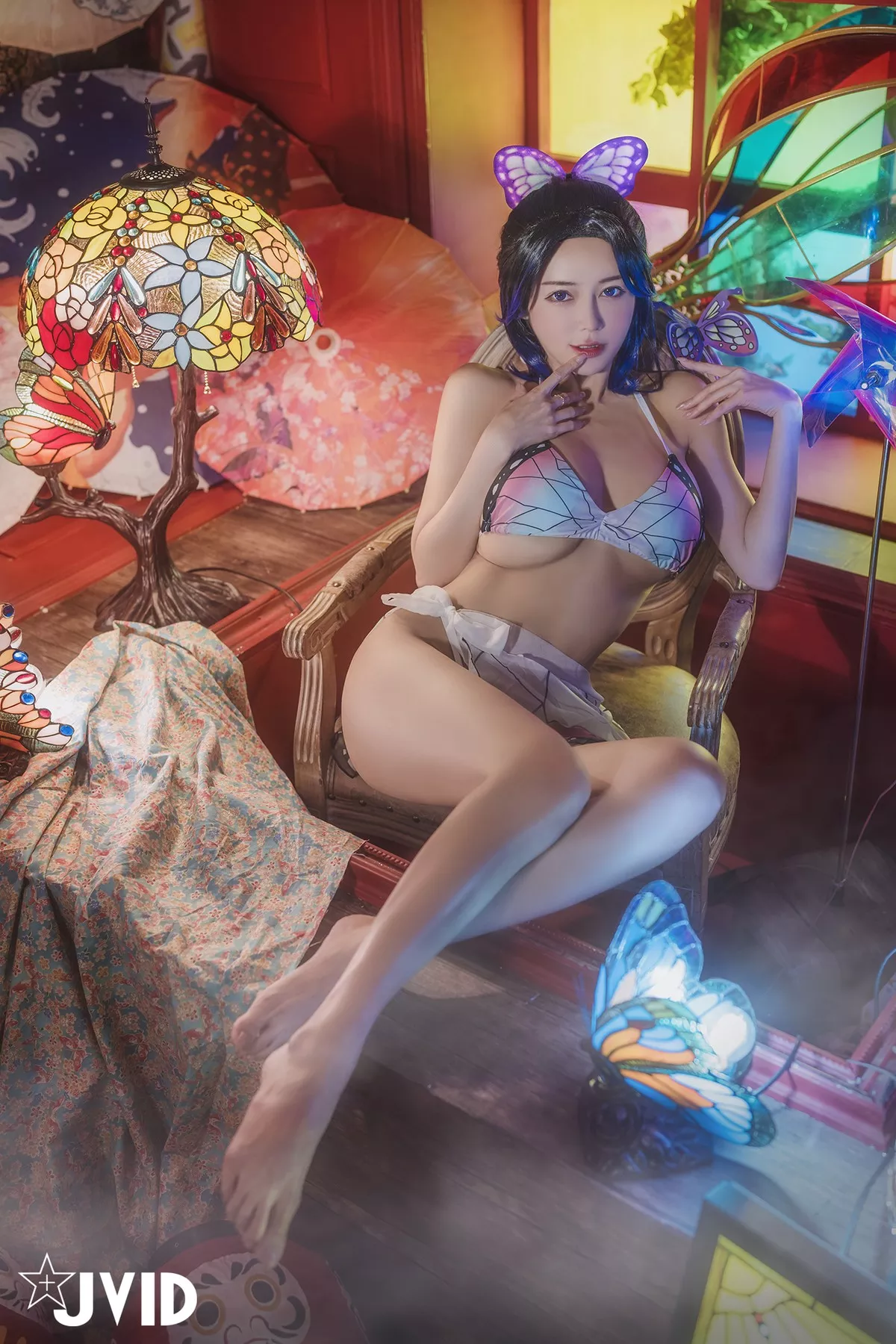 Nobu Shi 胡蝶しのぶ Cosplay 私房 女神 Vicky Kocho cc061 妩媚