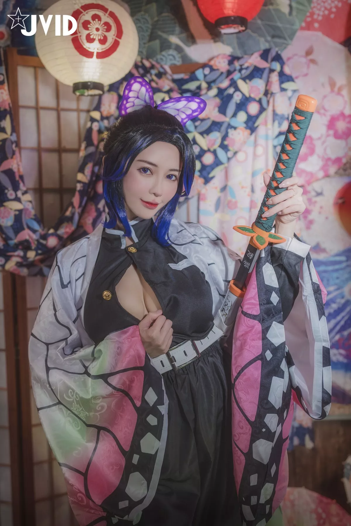 Nobu Shi 胡蝶しのぶ Cosplay 私房 女神 Vicky Kocho cc061 妩媚