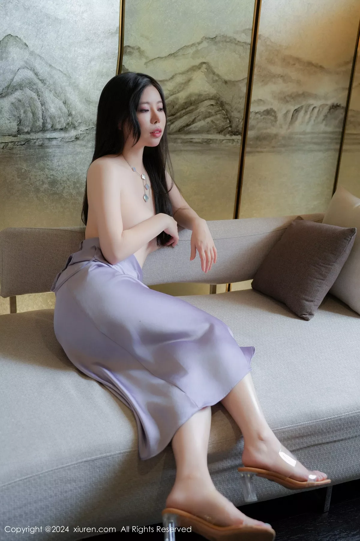 辣模 白茹雪 黑丝吊袜 abby 网XiuRen】 黑色内衣 紫色背带 Vol.8920 极度魅惑摄影重购 【秀人 魅魔