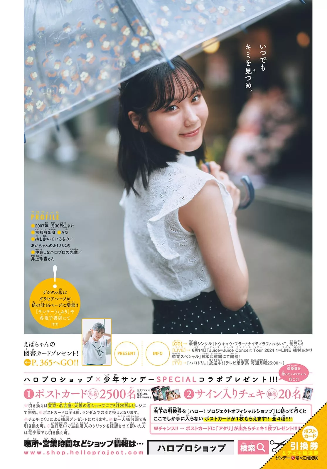 Set.27 Ebata 2024 2024年27号) Kisaki Sunday (周刊少年 江端妃�DShonen