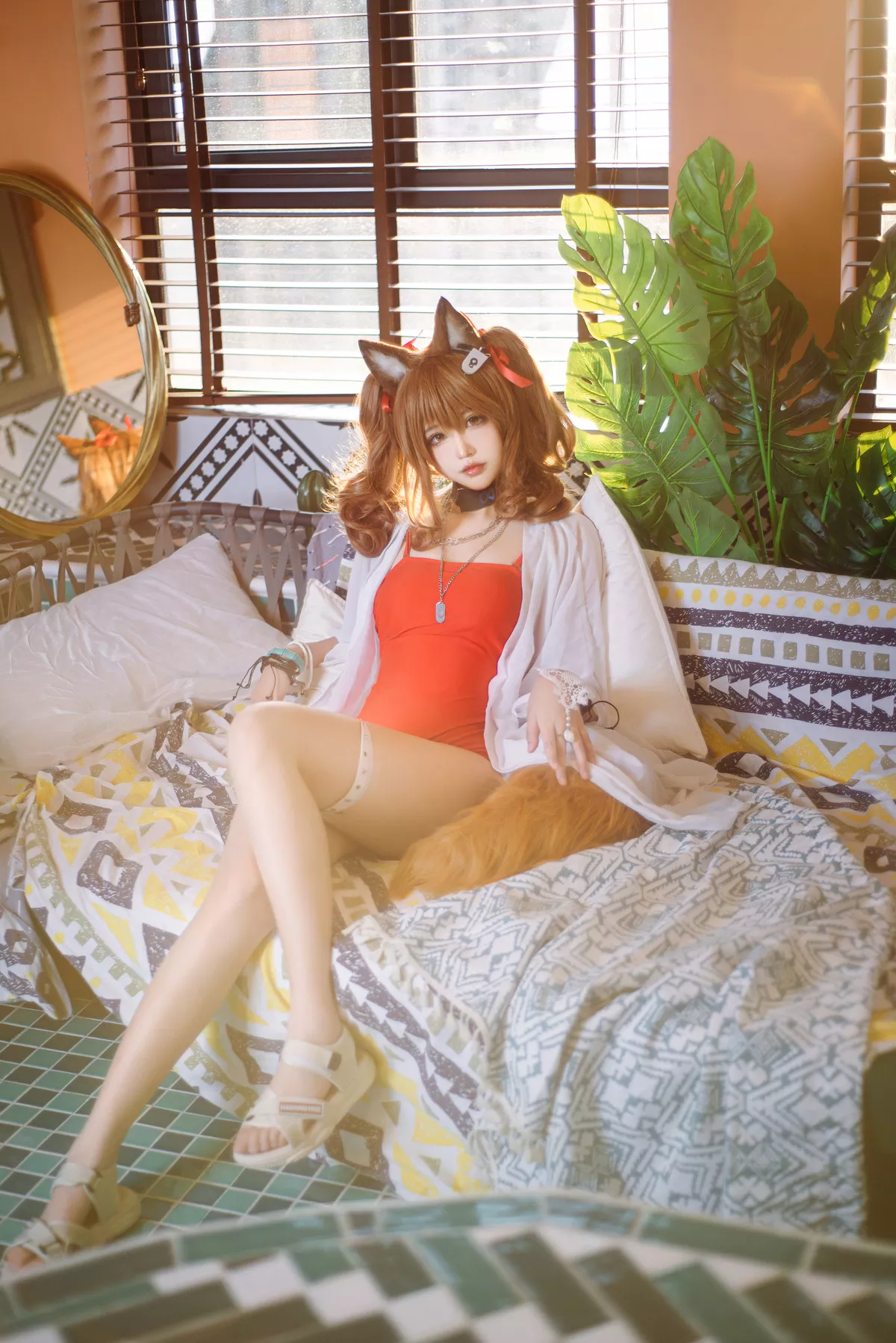 明日方舟 Cosplay 夏卉泳衣 工藤新伍 佳人 莉娜 安洁