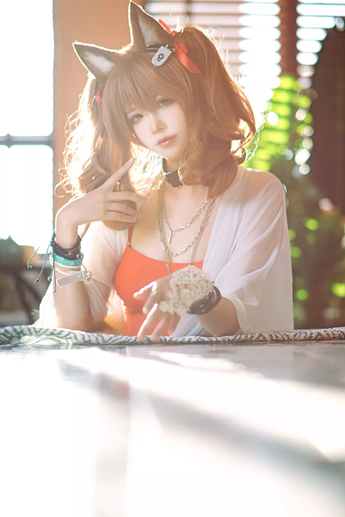 明日方舟 Cosplay 夏卉泳衣 工藤新伍 佳人 莉娜 安洁