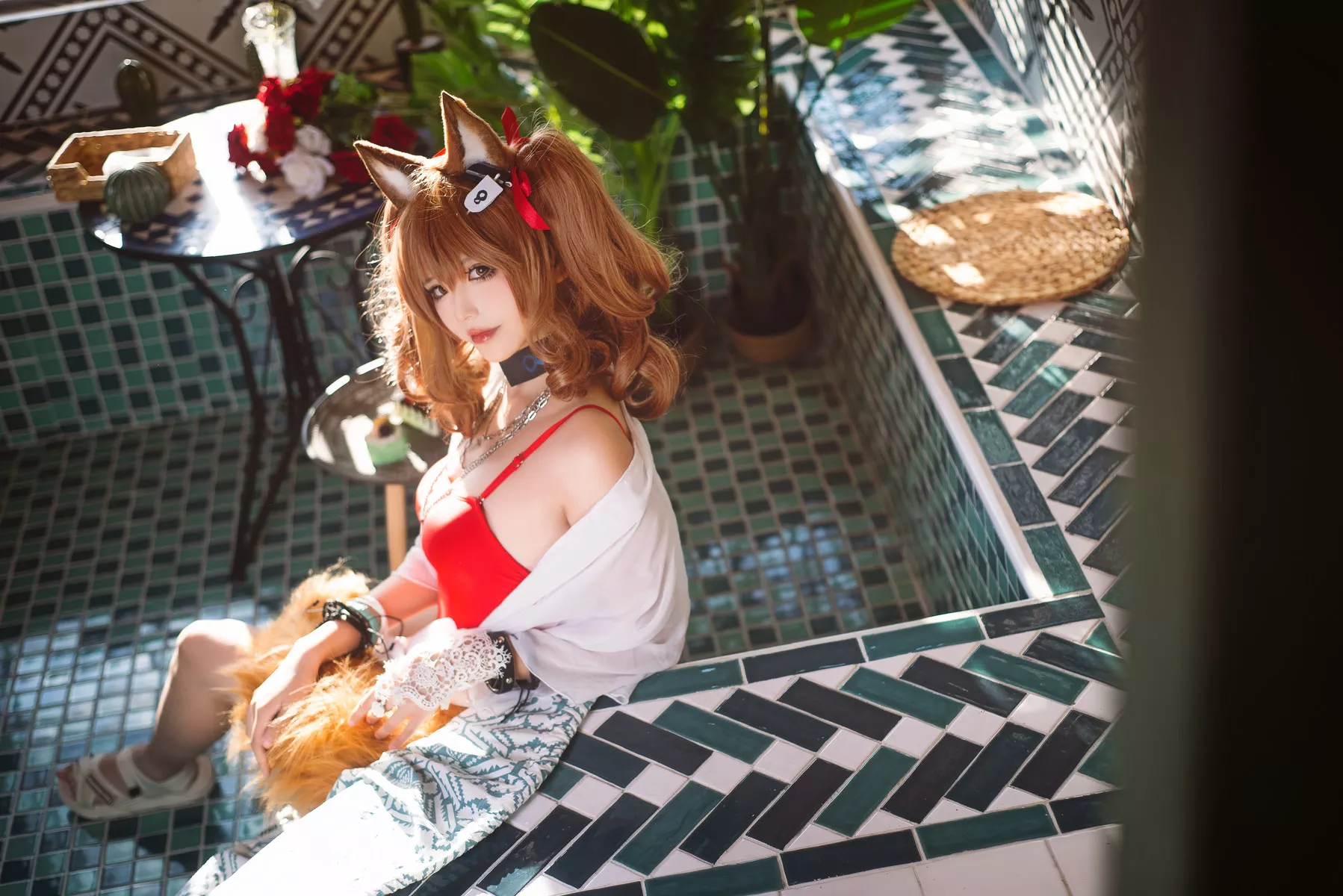 明日方舟 Cosplay 夏卉泳衣 工藤新伍 佳人 莉娜 安洁