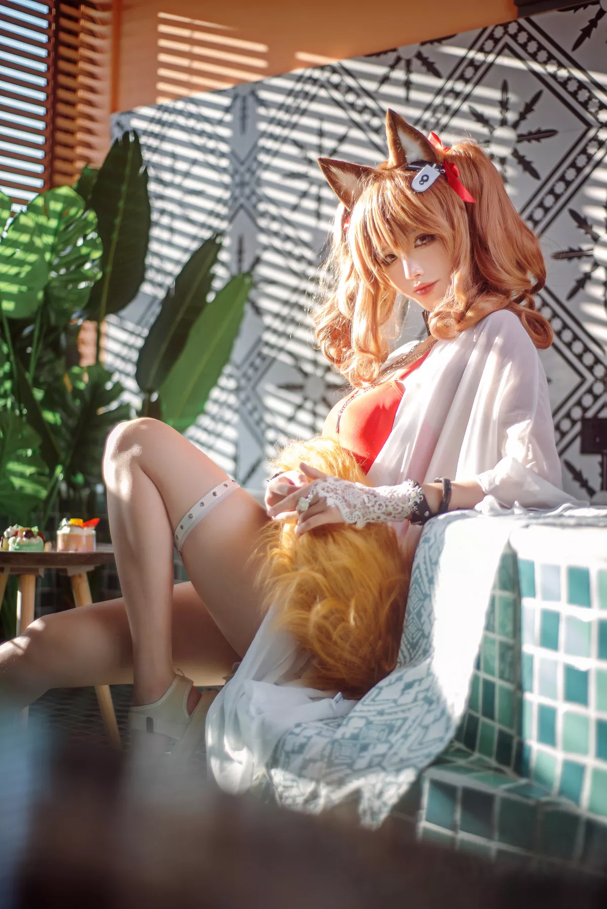明日方舟 Cosplay 夏卉泳衣 工藤新伍 佳人 莉娜 安洁