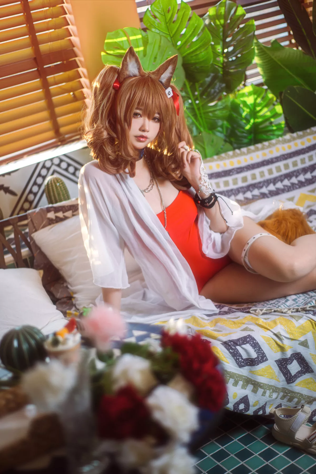 明日方舟 Cosplay 夏卉泳衣 工藤新伍 佳人 莉娜 安洁