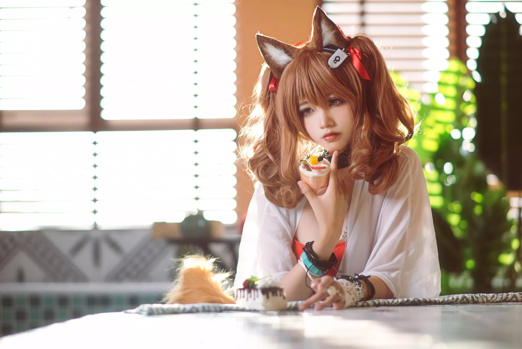 明日方舟 Cosplay 夏卉泳衣 工藤新伍 佳人 莉娜 安洁