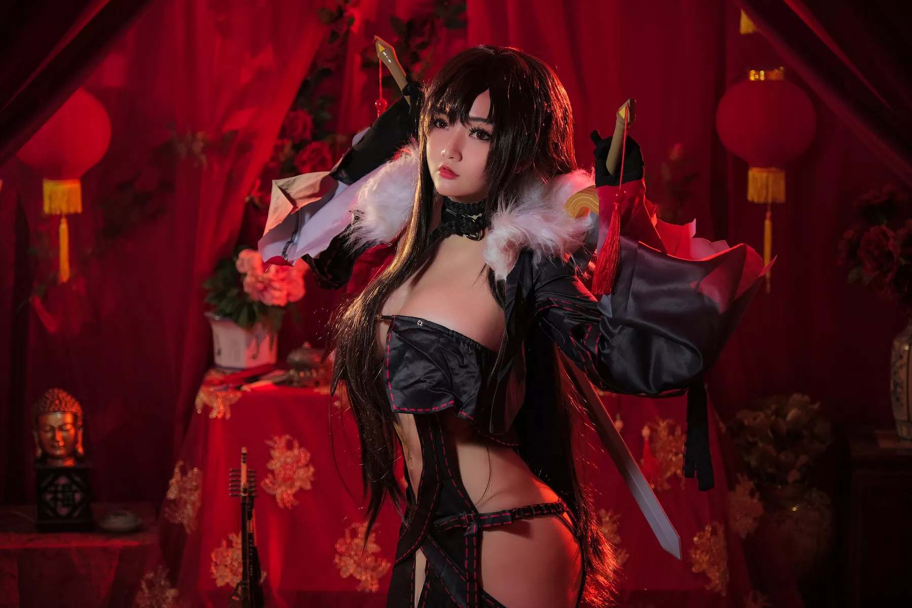 ren 妩媚 虞美人 Yu Potato 密拍 Cosplay Mei Godzilla 仙女