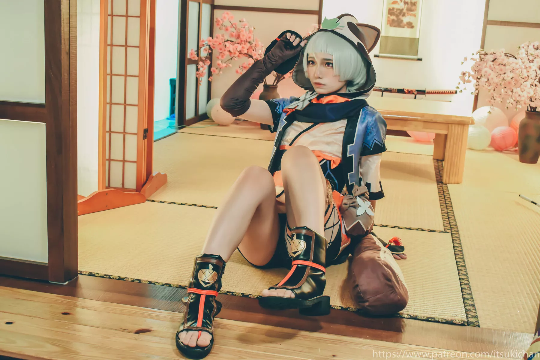 早柚 Cosplay 原神) 撩人 Sayu 尤物 Impact Itsukichan 私摄 (Genshin 斋斋いつき