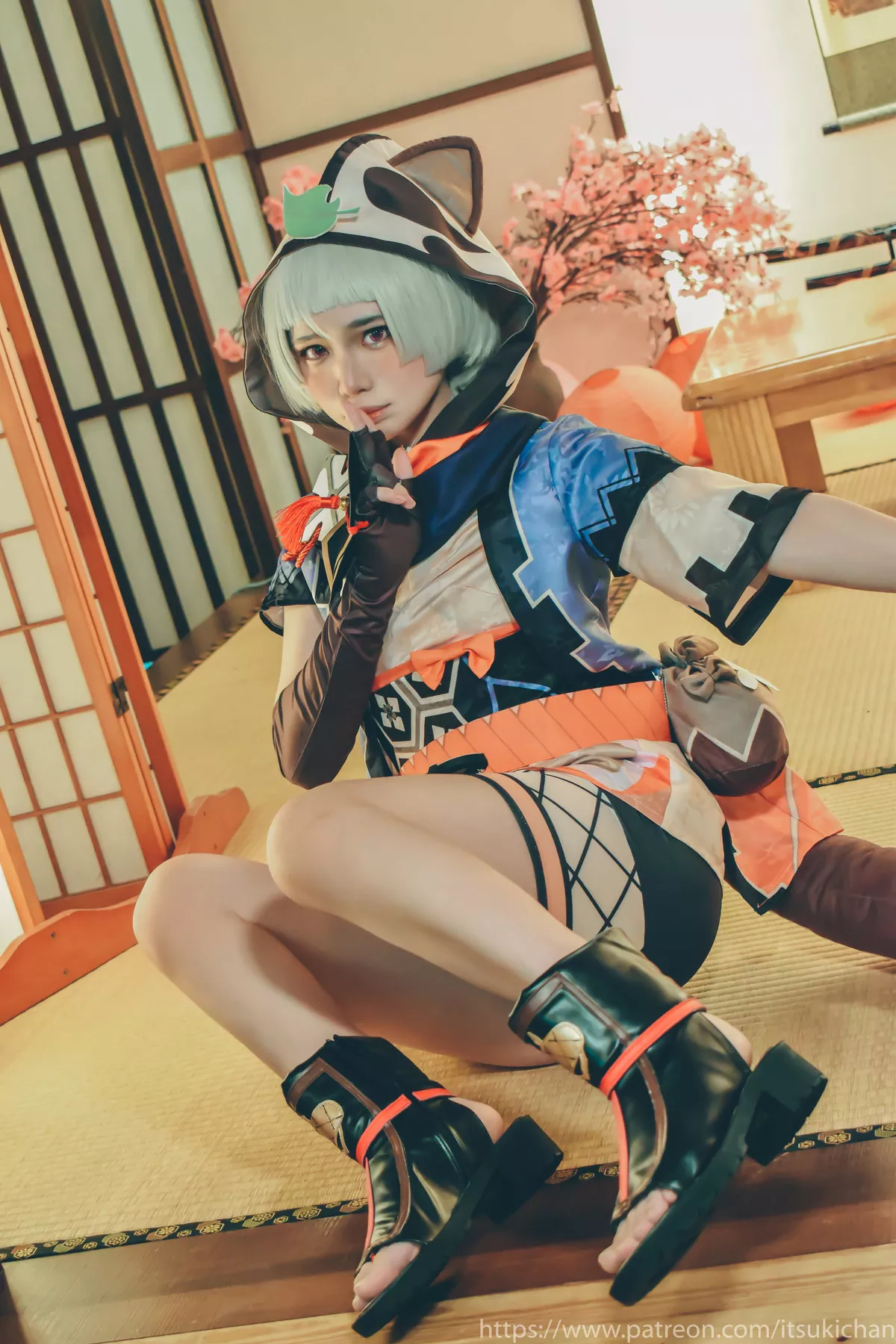 早柚 Cosplay 原神) 撩人 Sayu 尤物 Impact Itsukichan 私摄 (Genshin 斋斋いつき