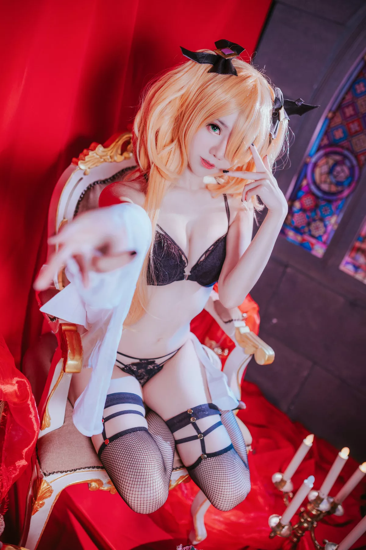 Cosplay Sally多啦雪 妩媚 Lingerie Gothic 私房 Fischl 佳人