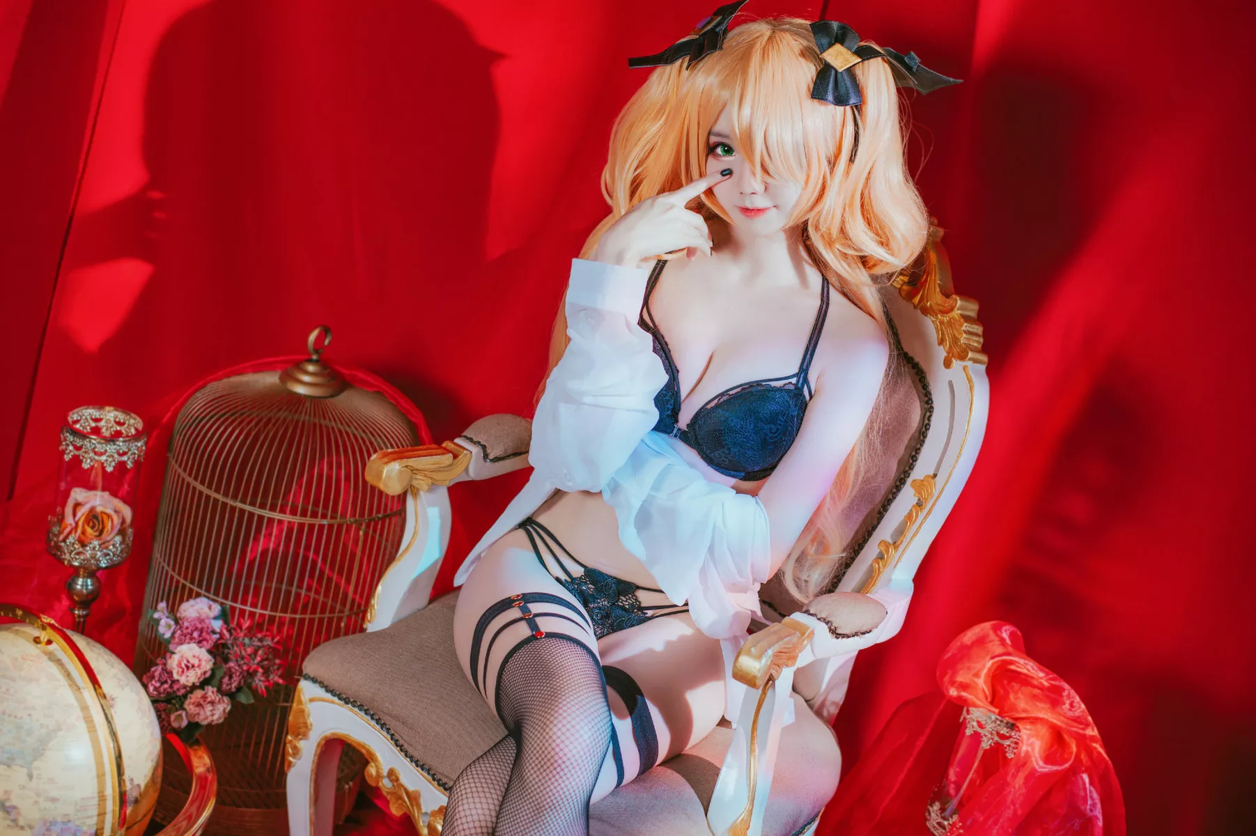 Cosplay Sally多啦雪 妩媚 Lingerie Gothic 私房 Fischl 佳人