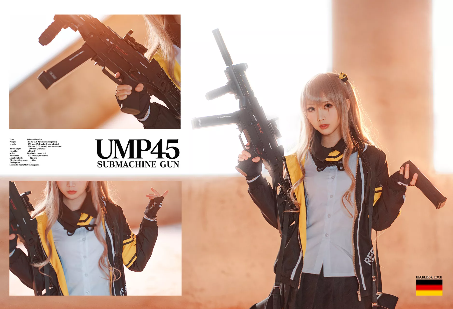 福报 【面饼仙儿】 Girls Cosplay MBXER 佳人 Frontline UMP45