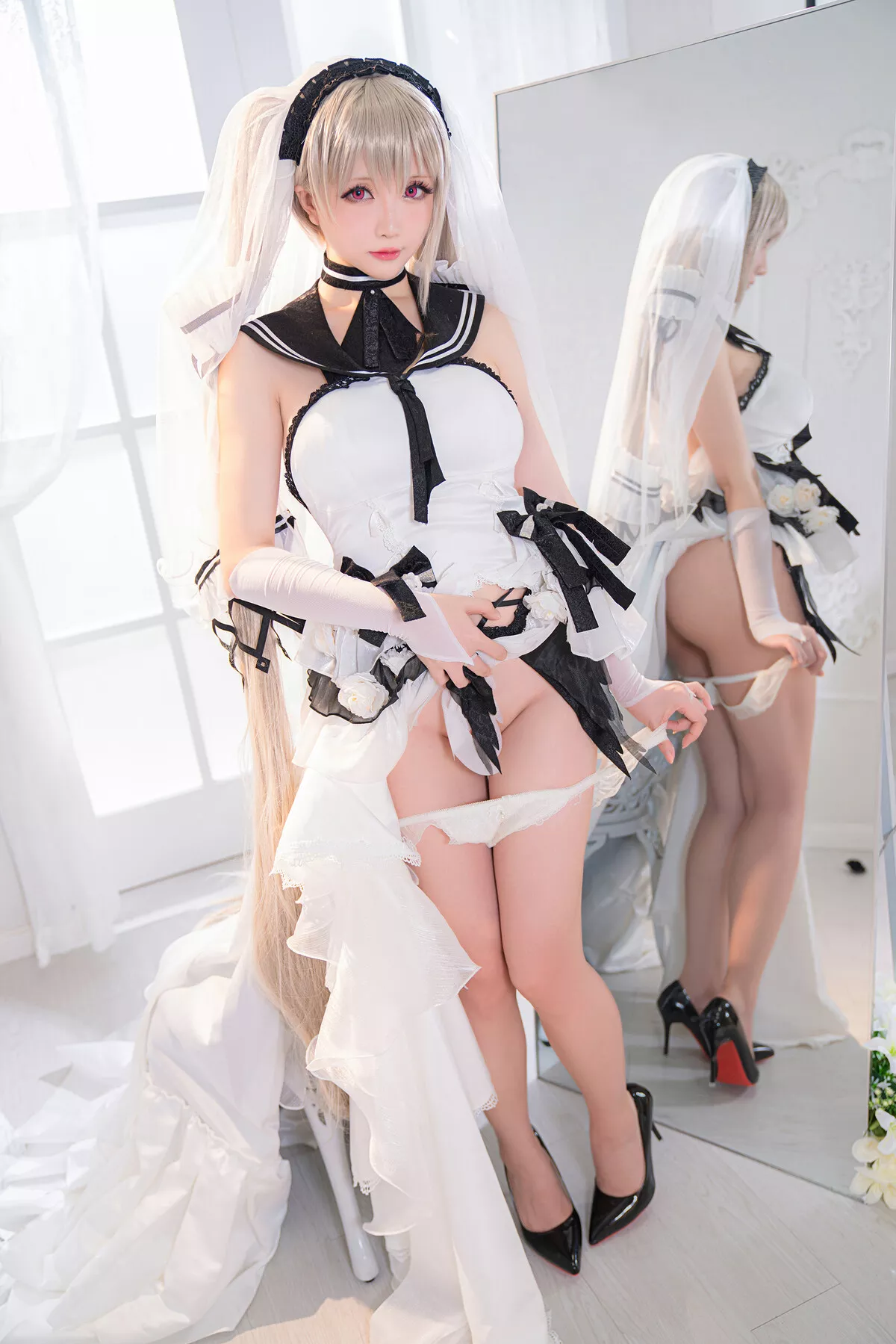 Cosplay 纯白と漆黑 女神 【Hoshilily 星之迟迟】 福利 可畏