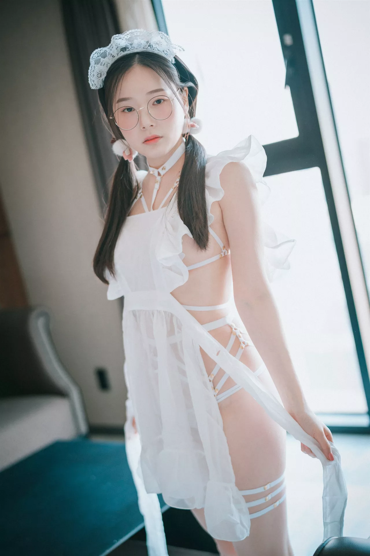 Chiffon 棒子 大佳玩】 艺术图 辣模 【DJAWA PIA Sheer Apron 全集修正
