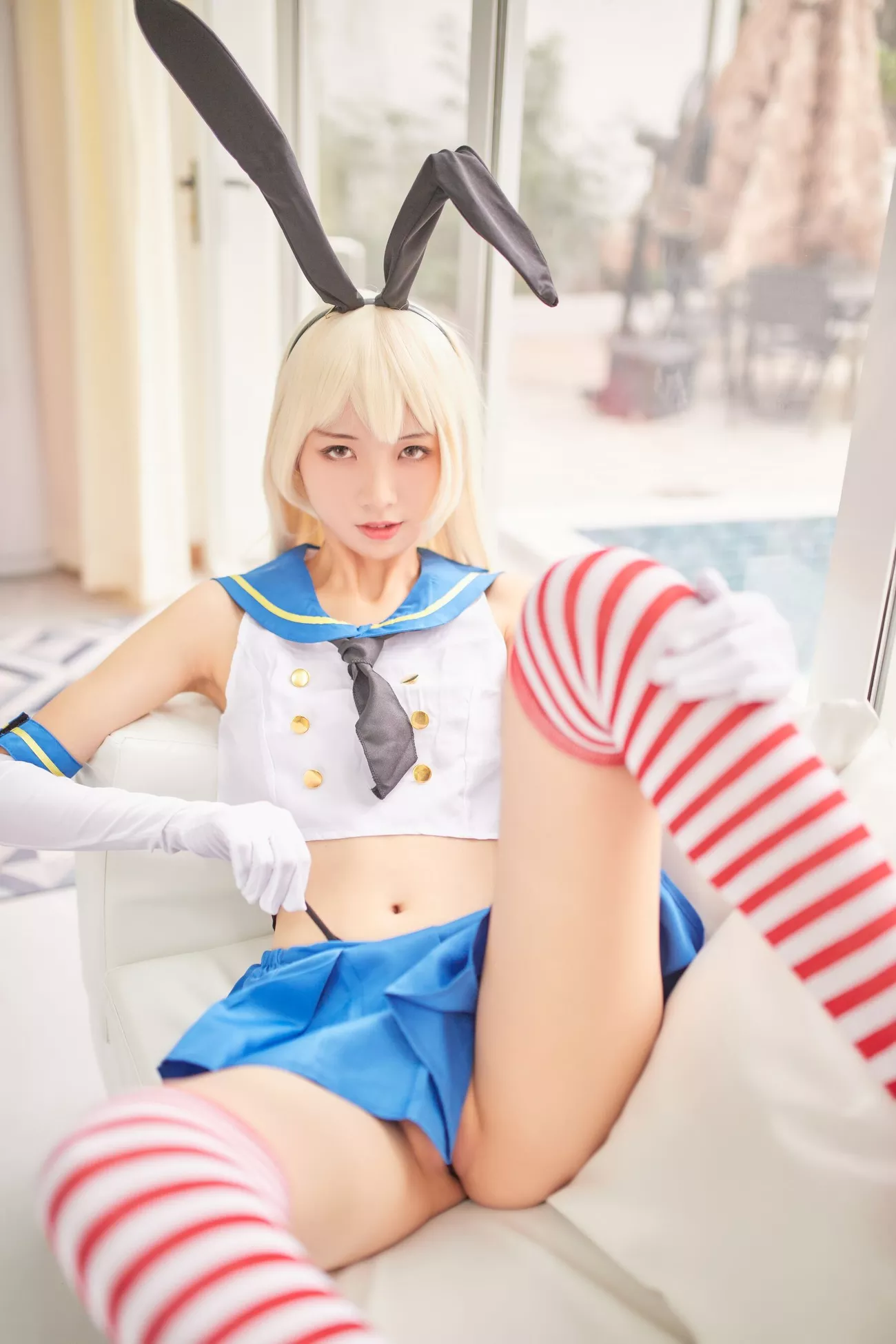 西瓜菇凉 高清写真套图 《C服岛风菇凉》