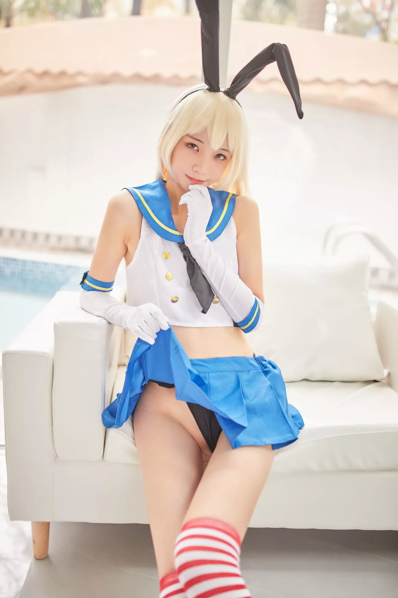 西瓜菇凉 高清写真套图 《C服岛风菇凉》