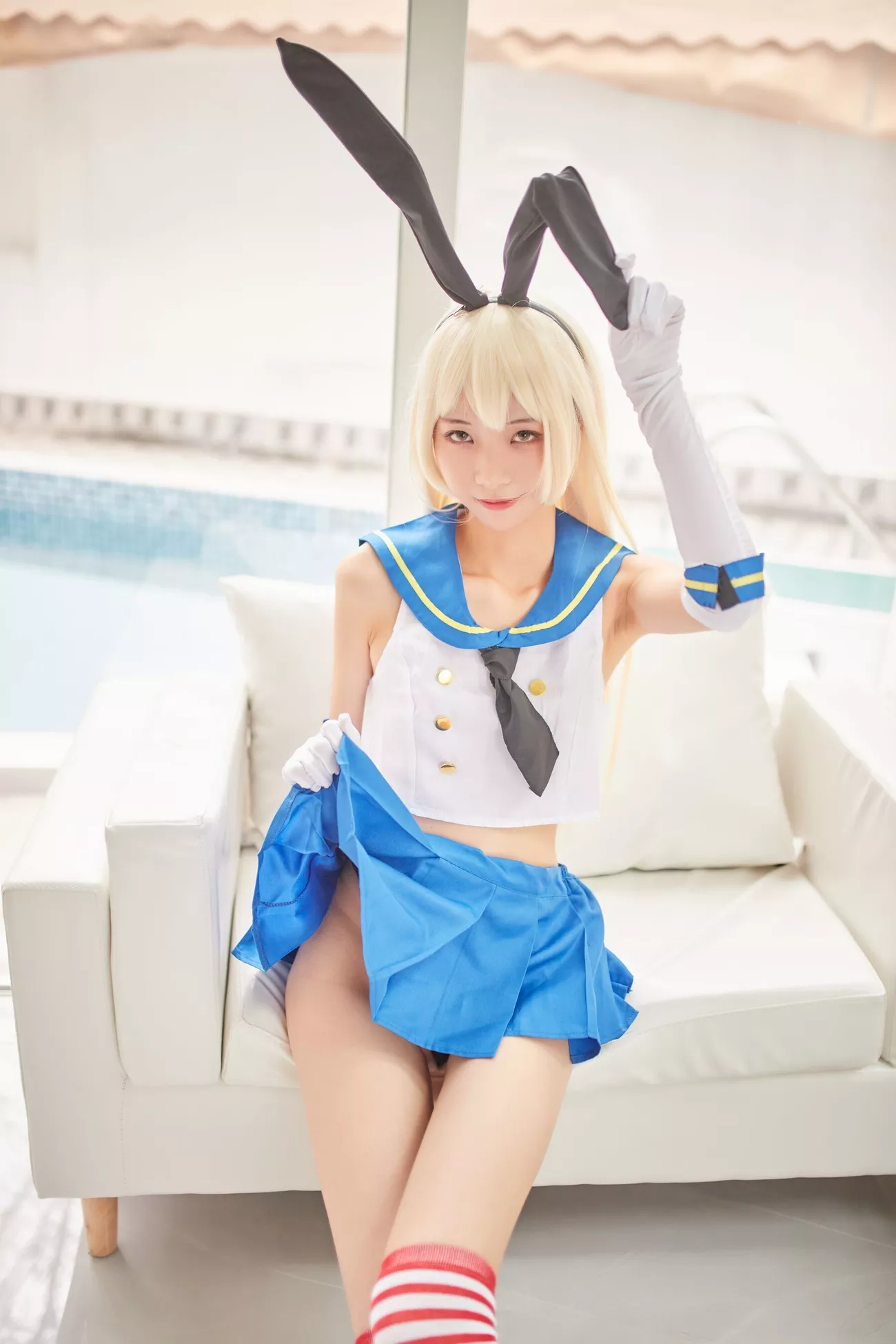 西瓜菇凉 高清写真套图 《C服岛风菇凉》