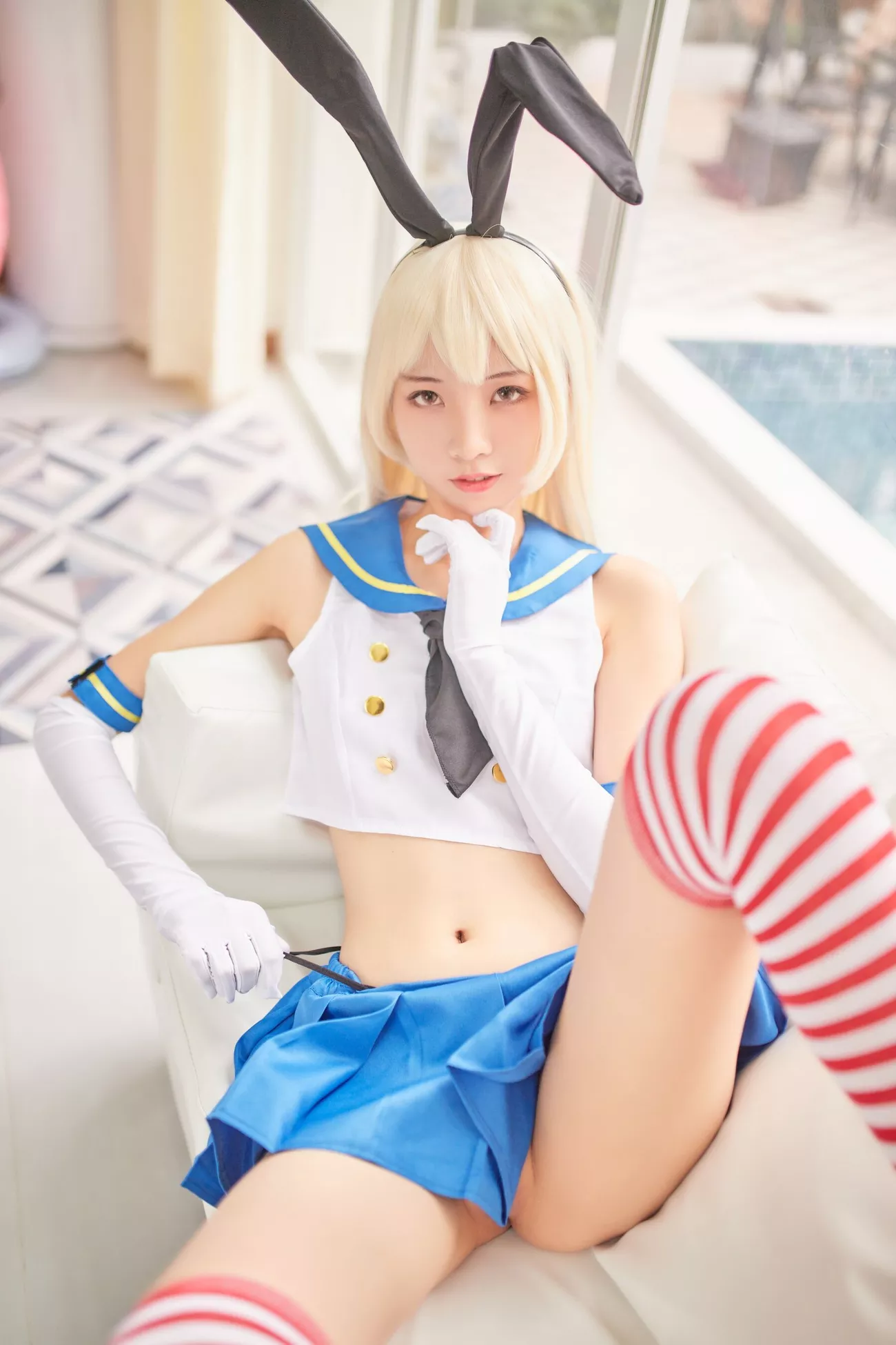 西瓜菇凉 高清写真套图 《C服岛风菇凉》