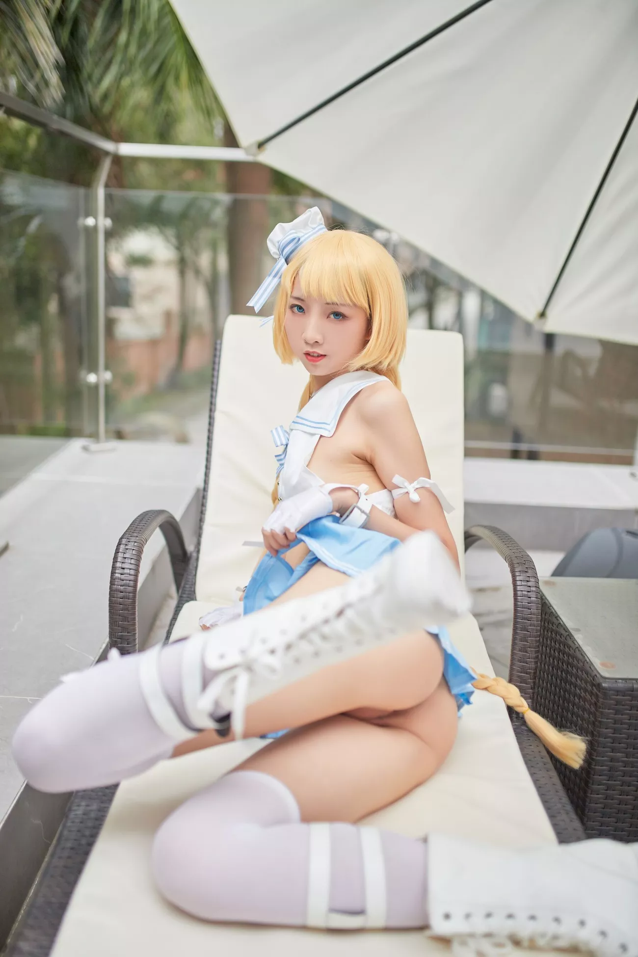 西瓜菇凉 高清写真套图 《C服岛风菇凉》