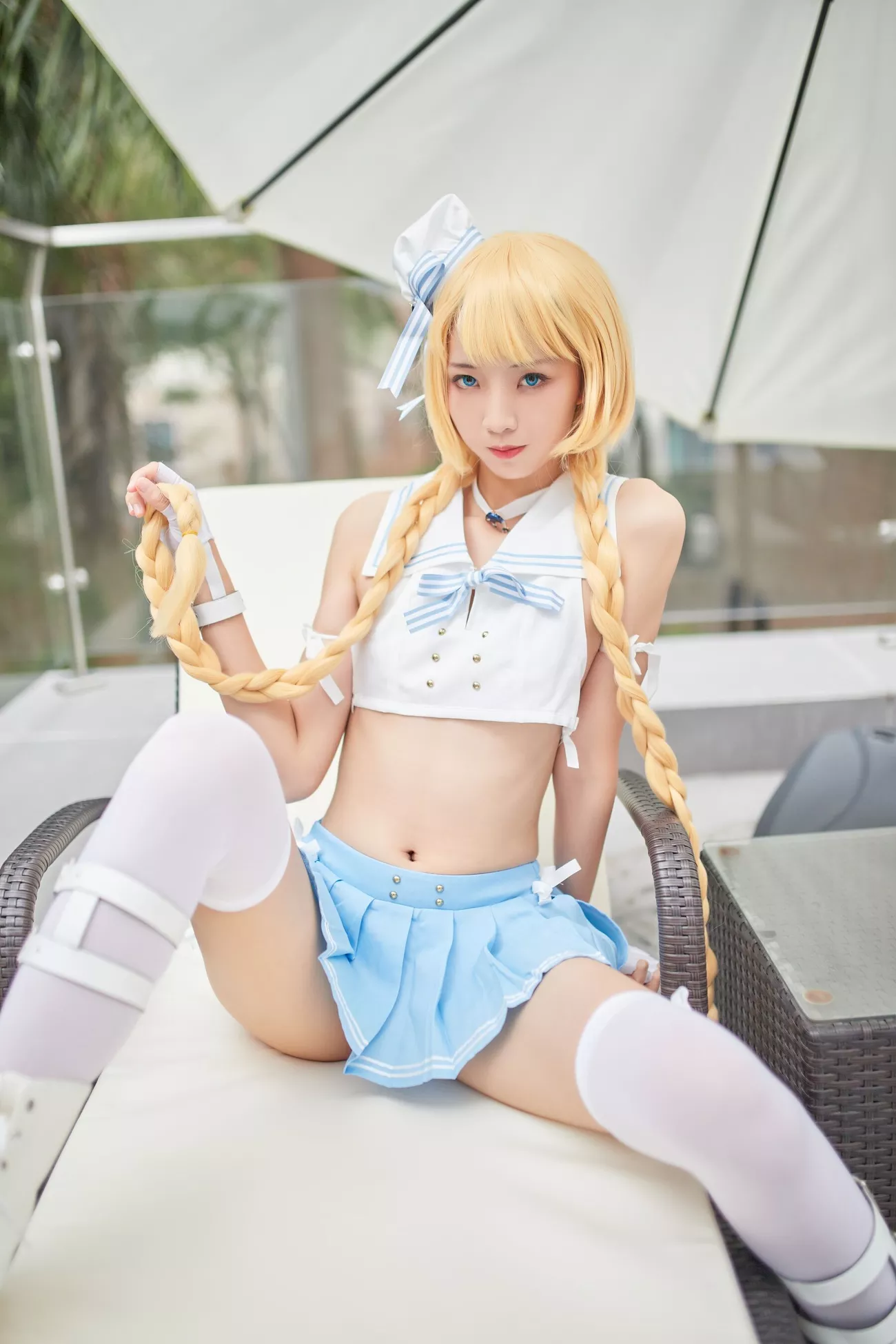 西瓜菇凉 高清写真套图 《C服岛风菇凉》