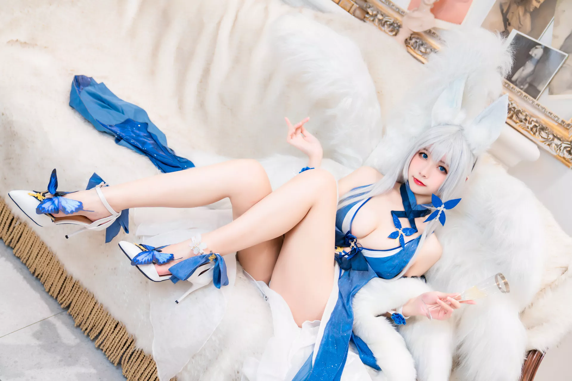 葵葵】 美人 Cosplay No 福报 【Momo ko Shina 信浓礼服