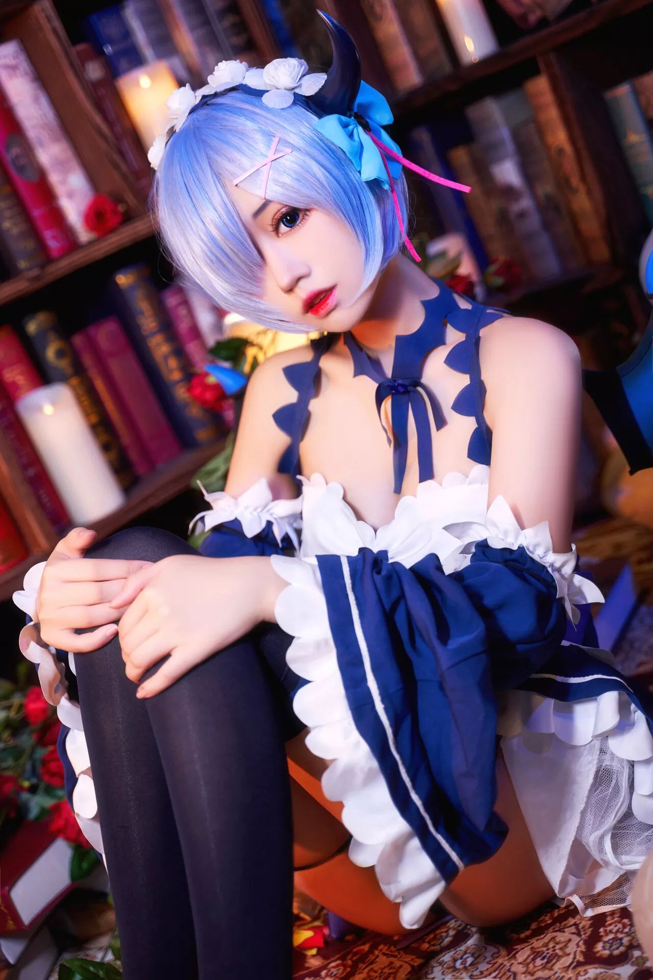 小恶魔 雷姆 尤物 【猫 福利 Little Cosplay Devil Rem 君君】