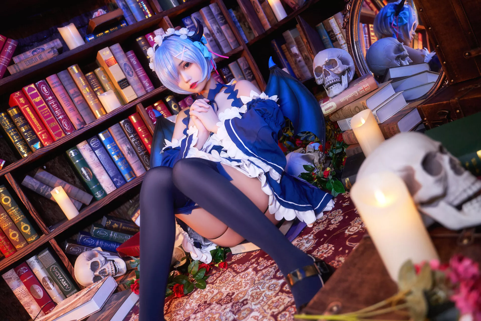 小恶魔 雷姆 尤物 【猫 福利 Little Cosplay Devil Rem 君君】