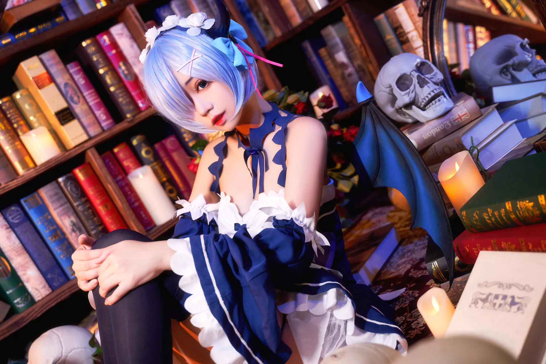 小恶魔 雷姆 尤物 【猫 福利 Little Cosplay Devil Rem 君君】