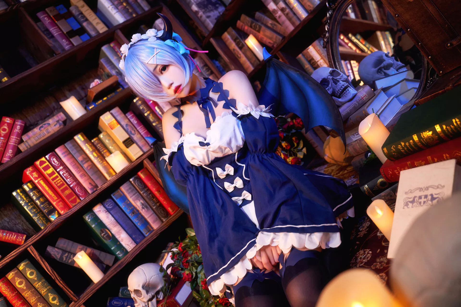 小恶魔 雷姆 尤物 【猫 福利 Little Cosplay Devil Rem 君君】