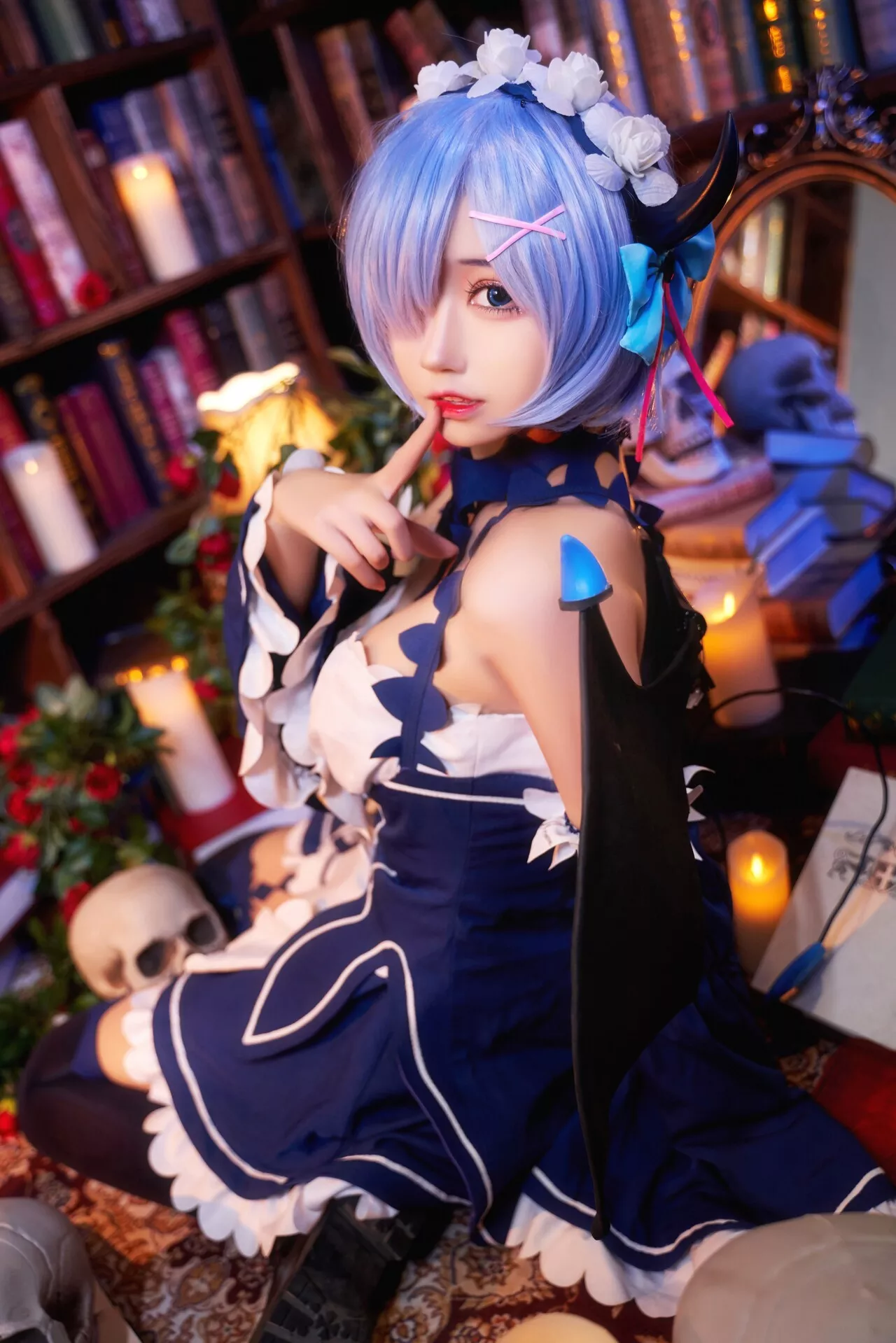 小恶魔 雷姆 尤物 【猫 福利 Little Cosplay Devil Rem 君君】