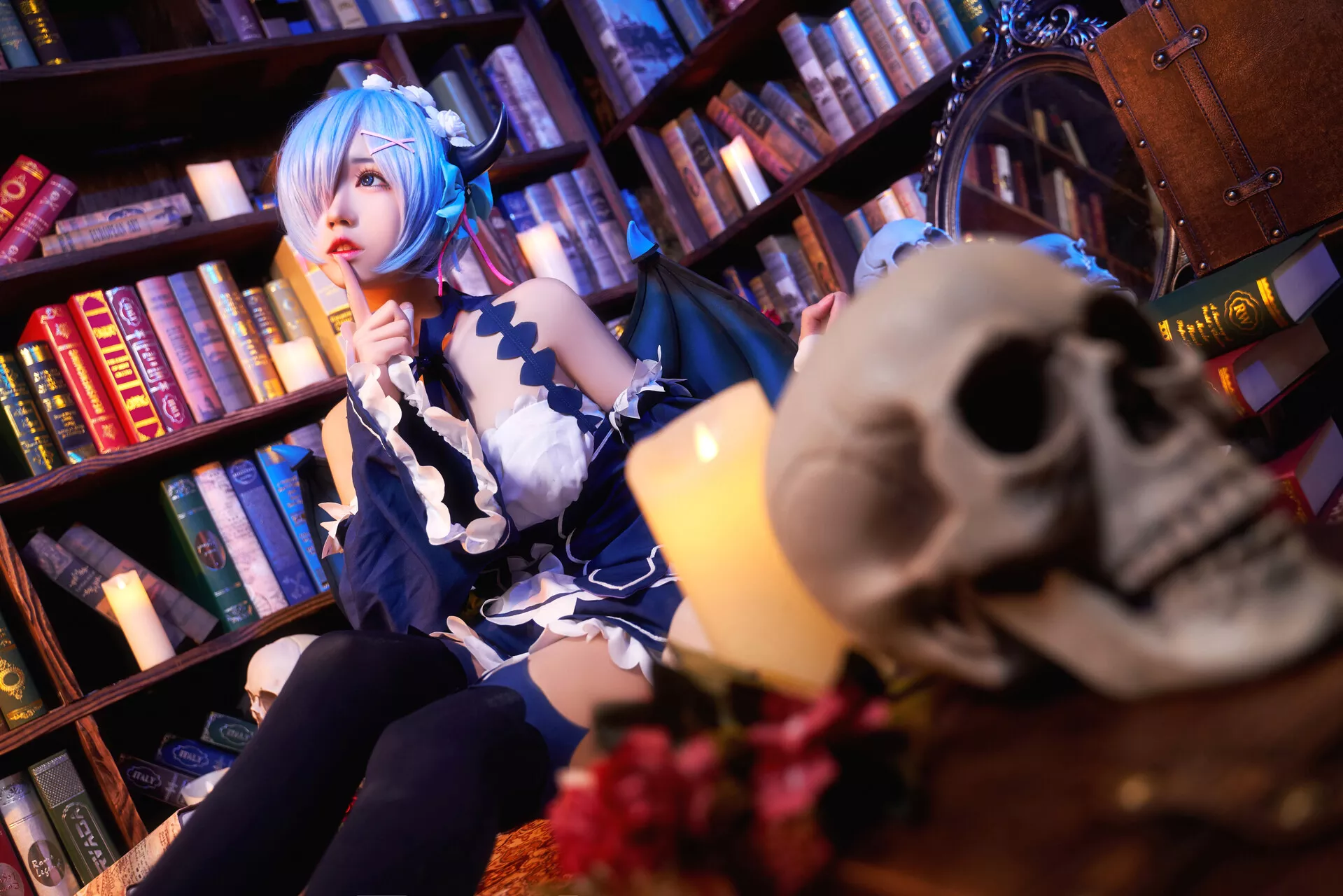 小恶魔 雷姆 尤物 【猫 福利 Little Cosplay Devil Rem 君君】